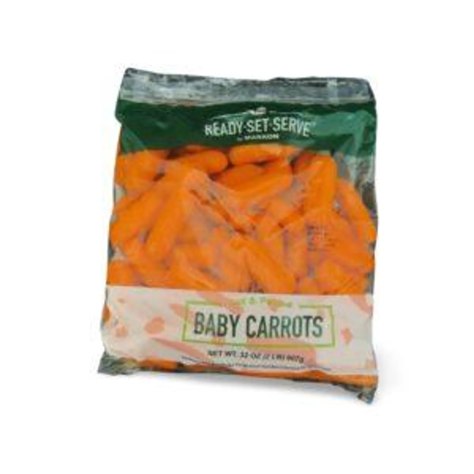 Carrots, Baby Whole, Cleaned, Reclosable, Fresh Cut, 2 Lb Bag