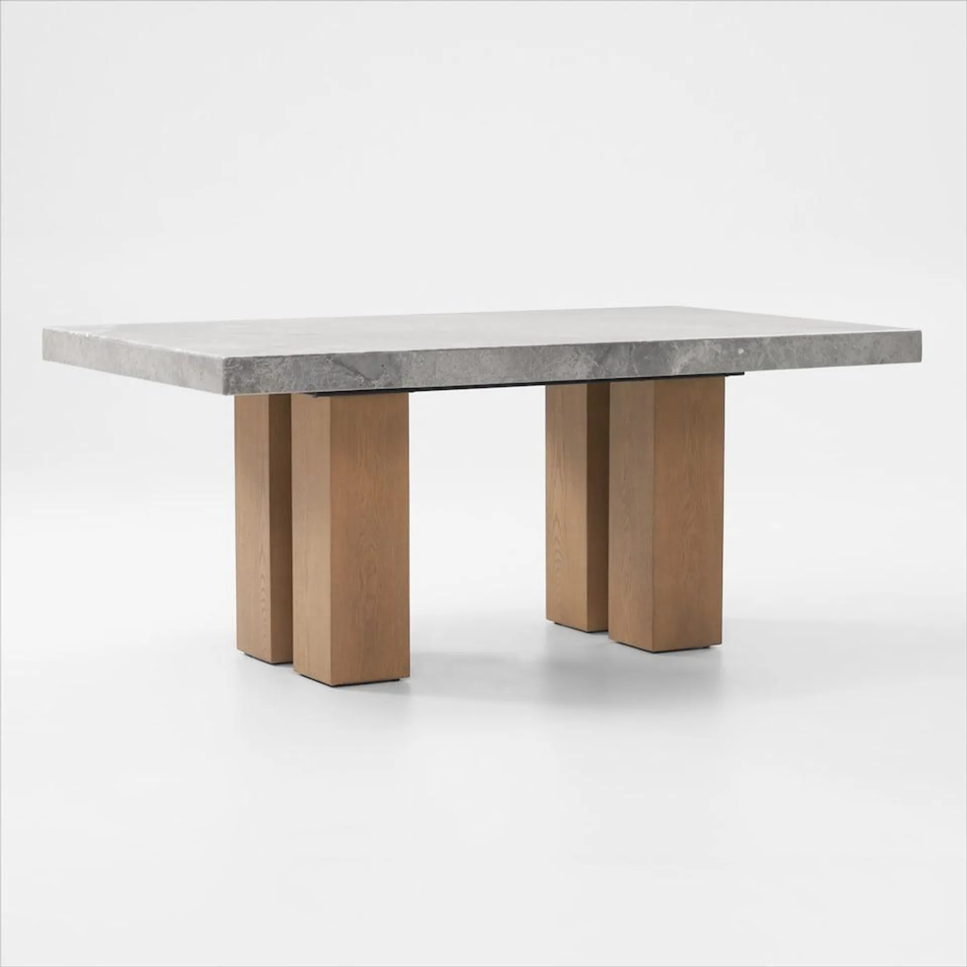 Artemis Marble Dining Table with Natural Legs