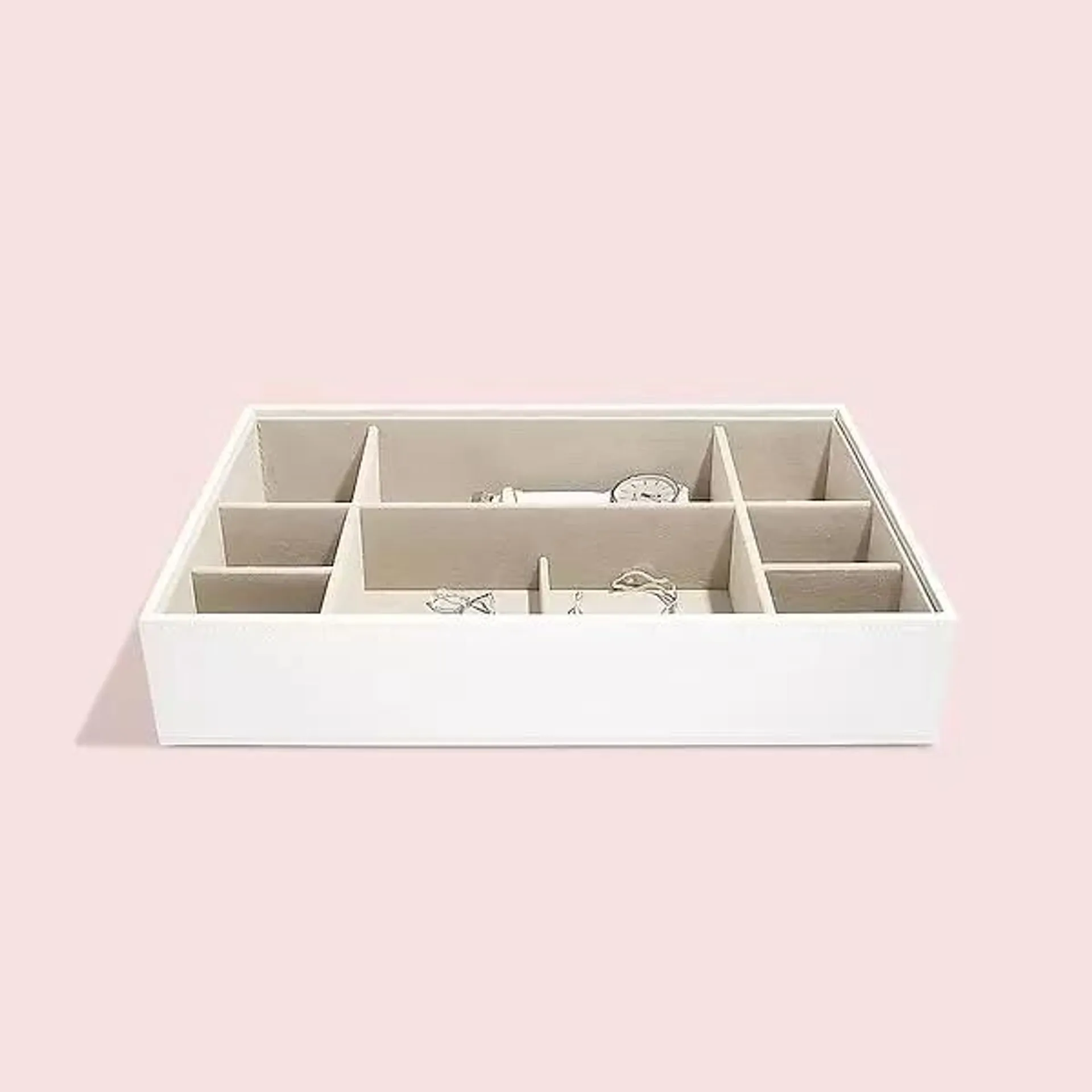 Stackers Supersize Deep 11-Section Tray White