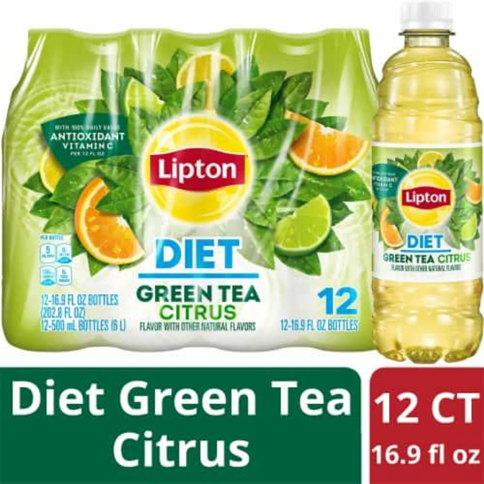 Lipton® Diet Citrus Green Iced Tea Multipack Bottles