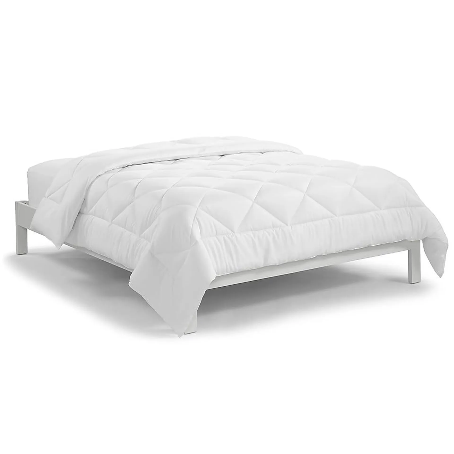 Serta White Geometric Reversible Full/Queen Comforter with (Fill)