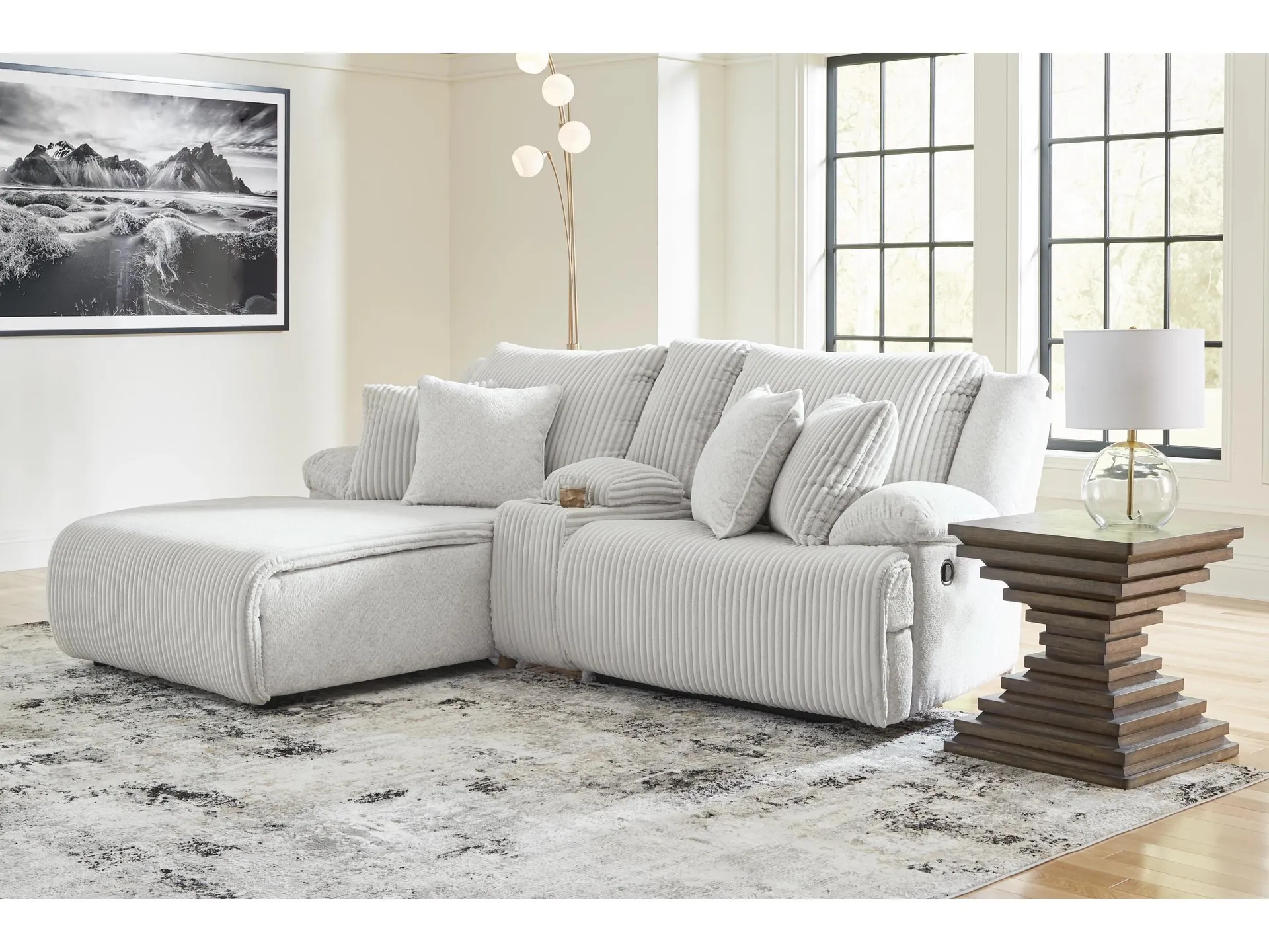 Top Tier Manual Reclining Modular Sofa with Chaise