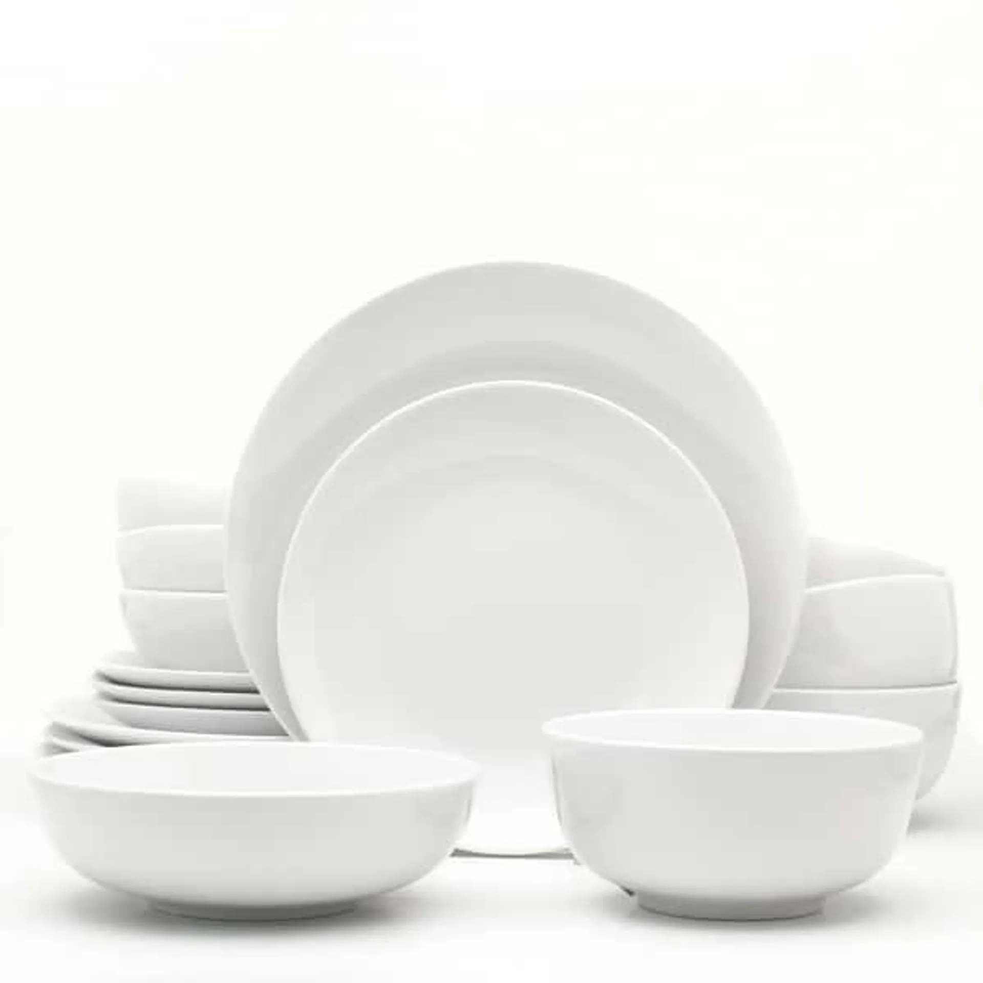 Euro Ceramica White Essential Porcelain Dinnerware Set