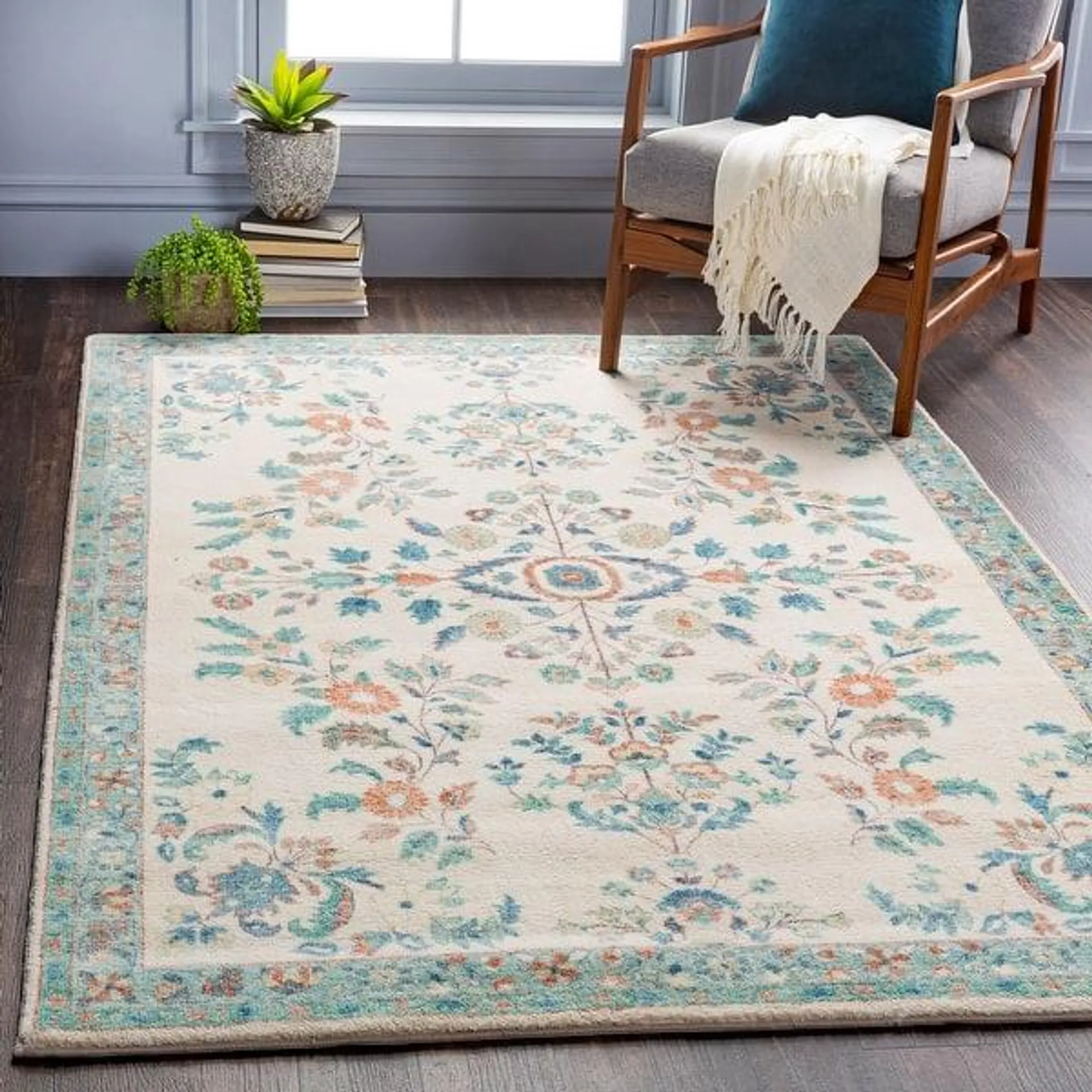 Livabliss Arrietty Vintage Floral Oriental Area Rug