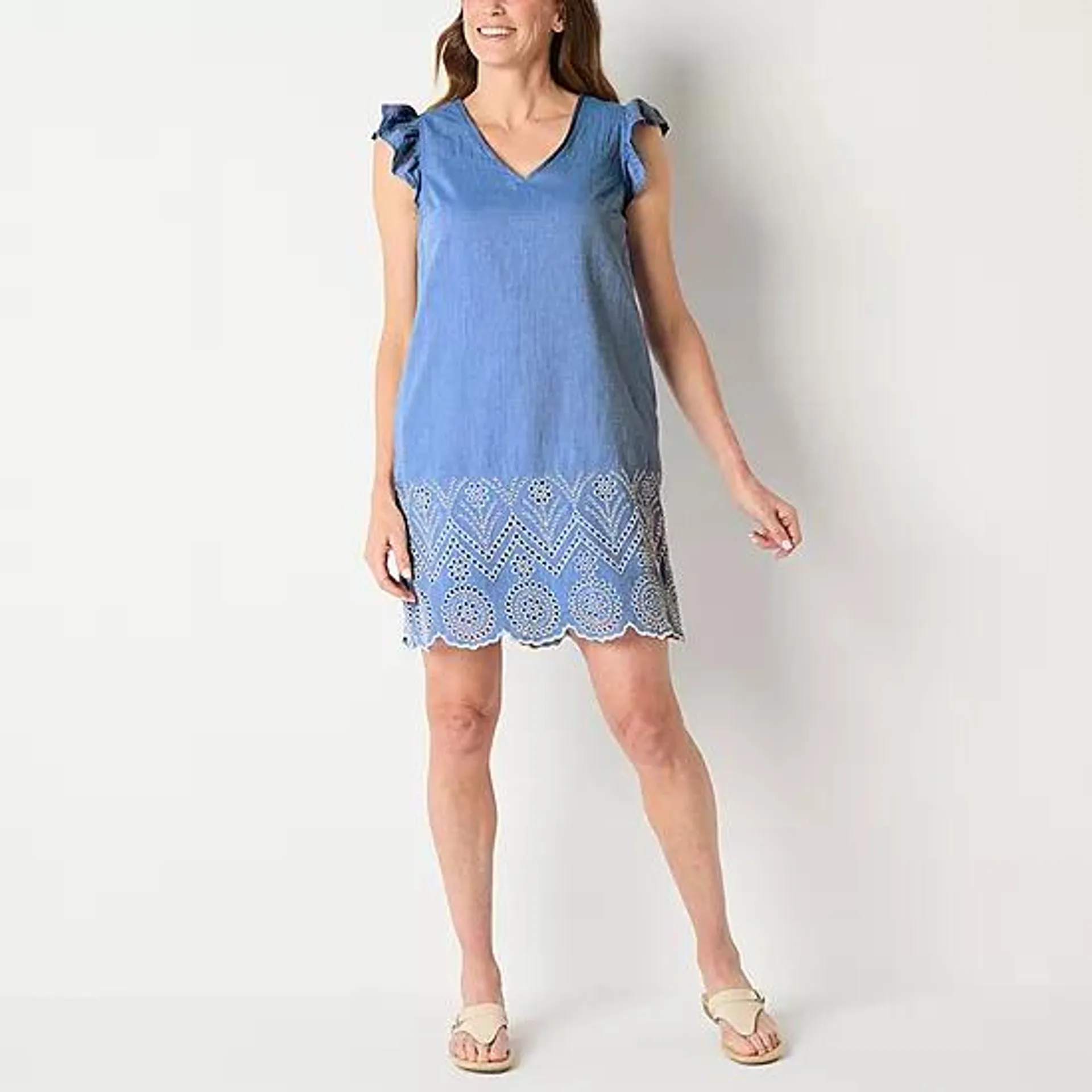 St. John's Bay Short Sleeve Shift Dress