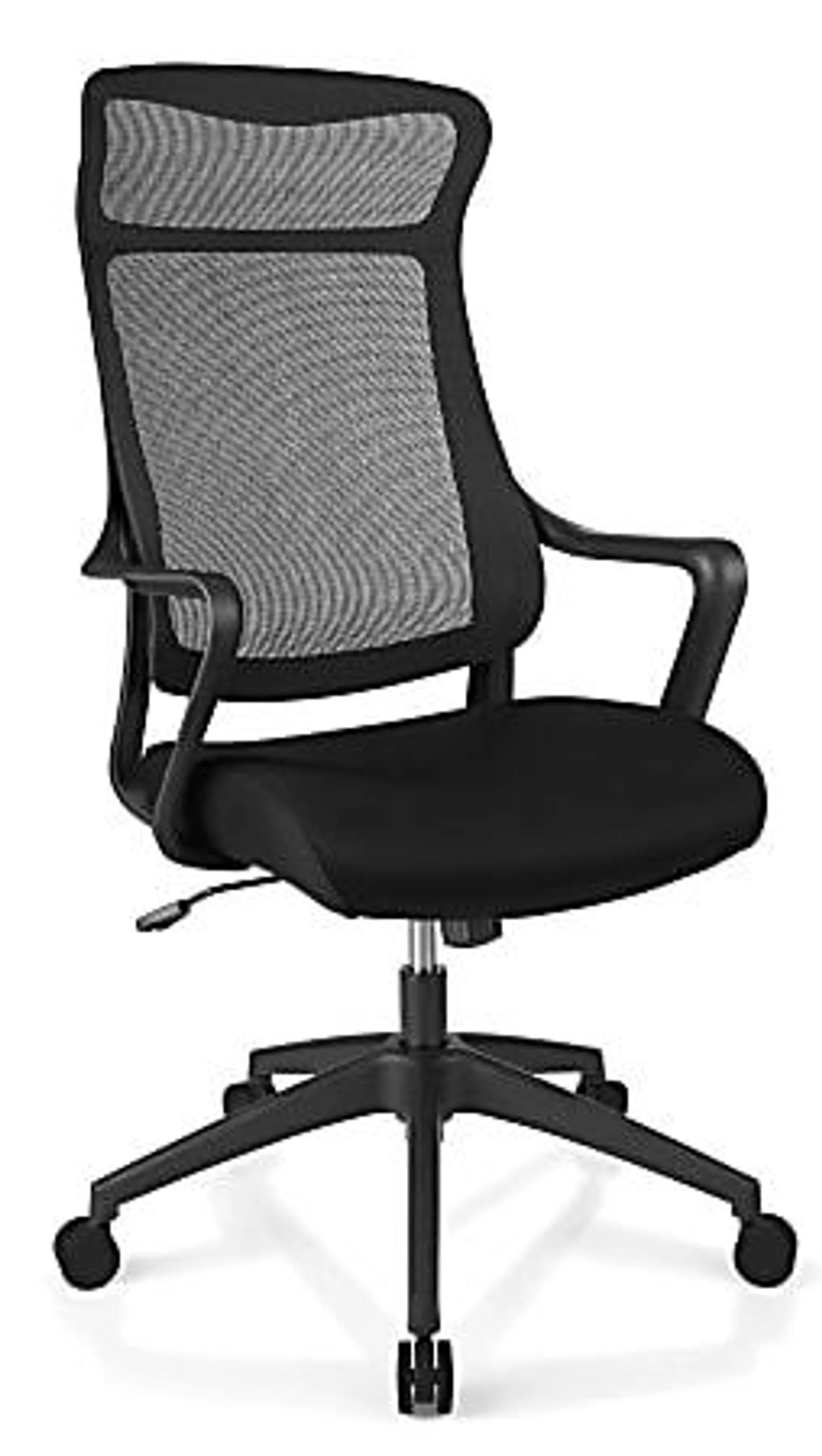 Realspace® Lenzer Mesh High-Back Task Office Chair, Black, BIFMA Compliant