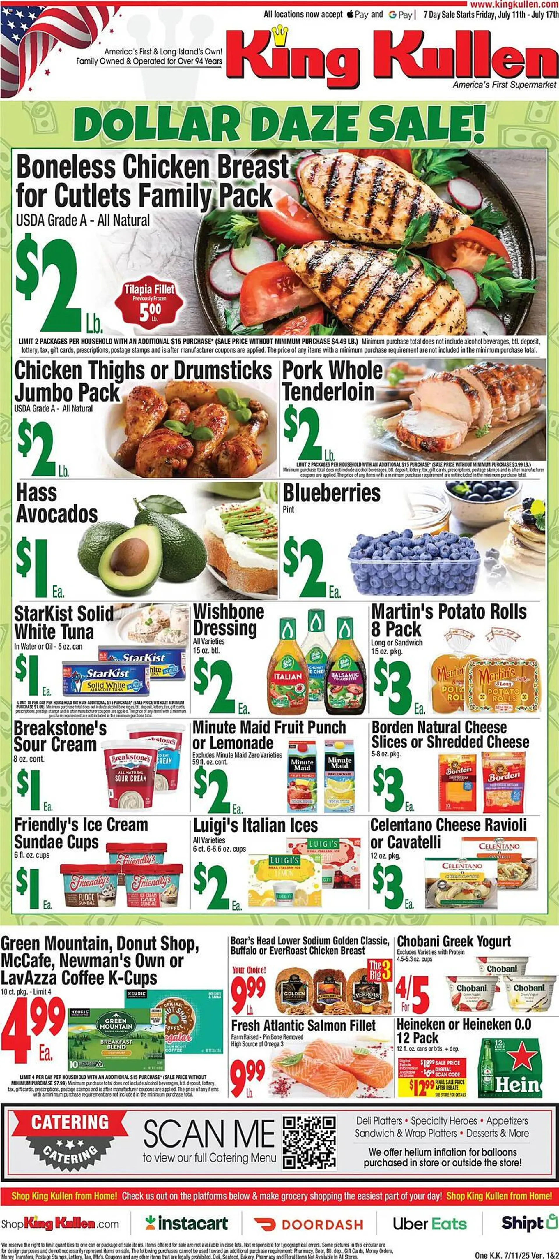 Weekly ad King Kullen Weekly Ad from July 11 to July 17 2025 - Page 1