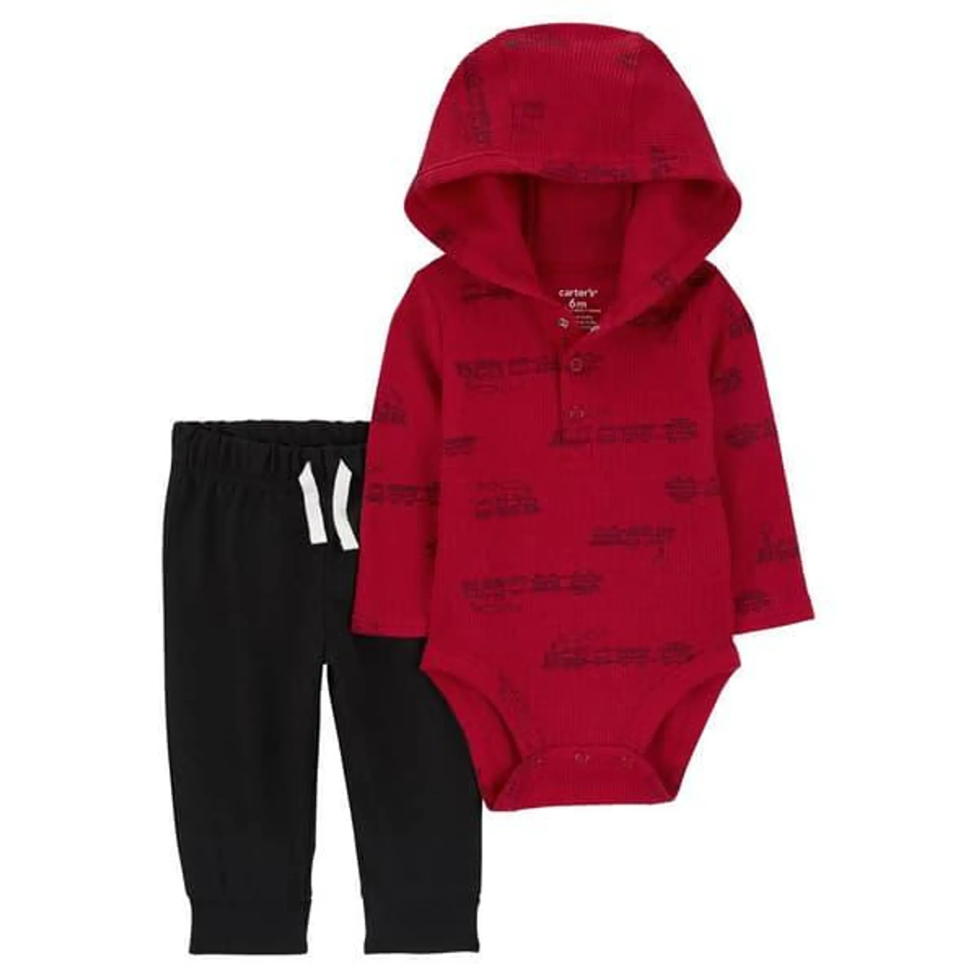 Baby Boy (NB-24M) Carter’s® Hooded Train Bodysuit & Pants Set