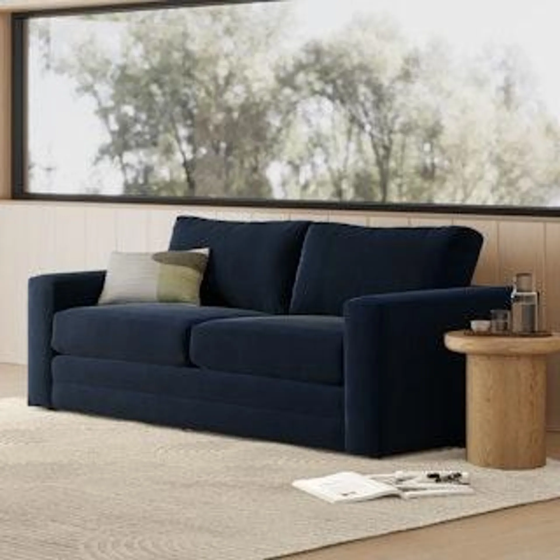 Riley 84" Velvet Sofa Bed - Hale Ink