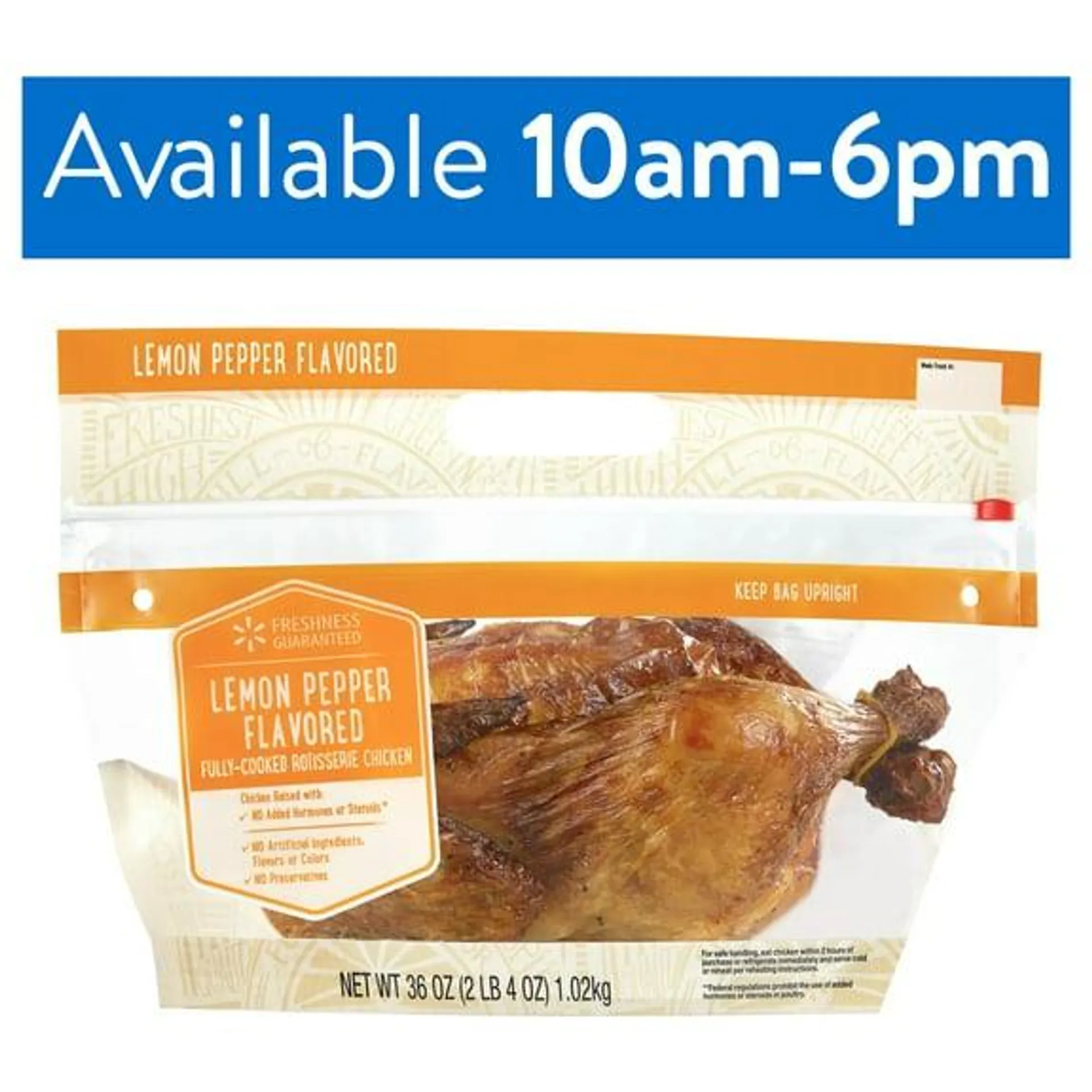 Freshness Guaranteed Lemon Pepper Rotisserie Chicken, 36 oz (Hot)