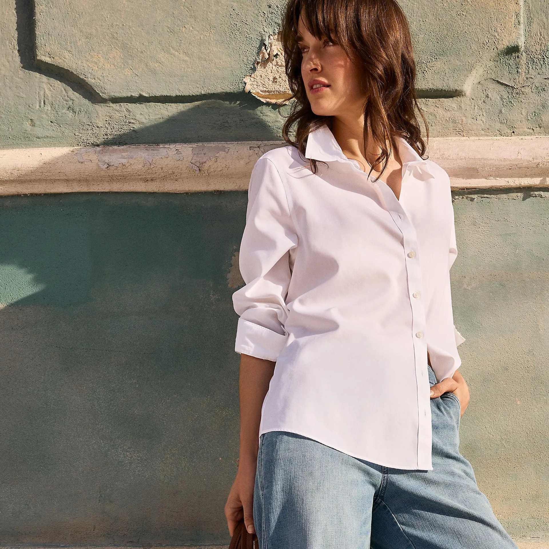 Women's No Iron Button Front Shirt
