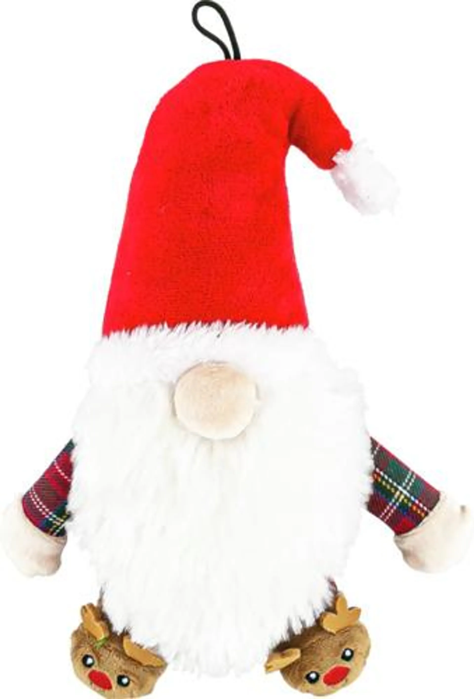 Play On Holiday Dog Toy Plush Gnome