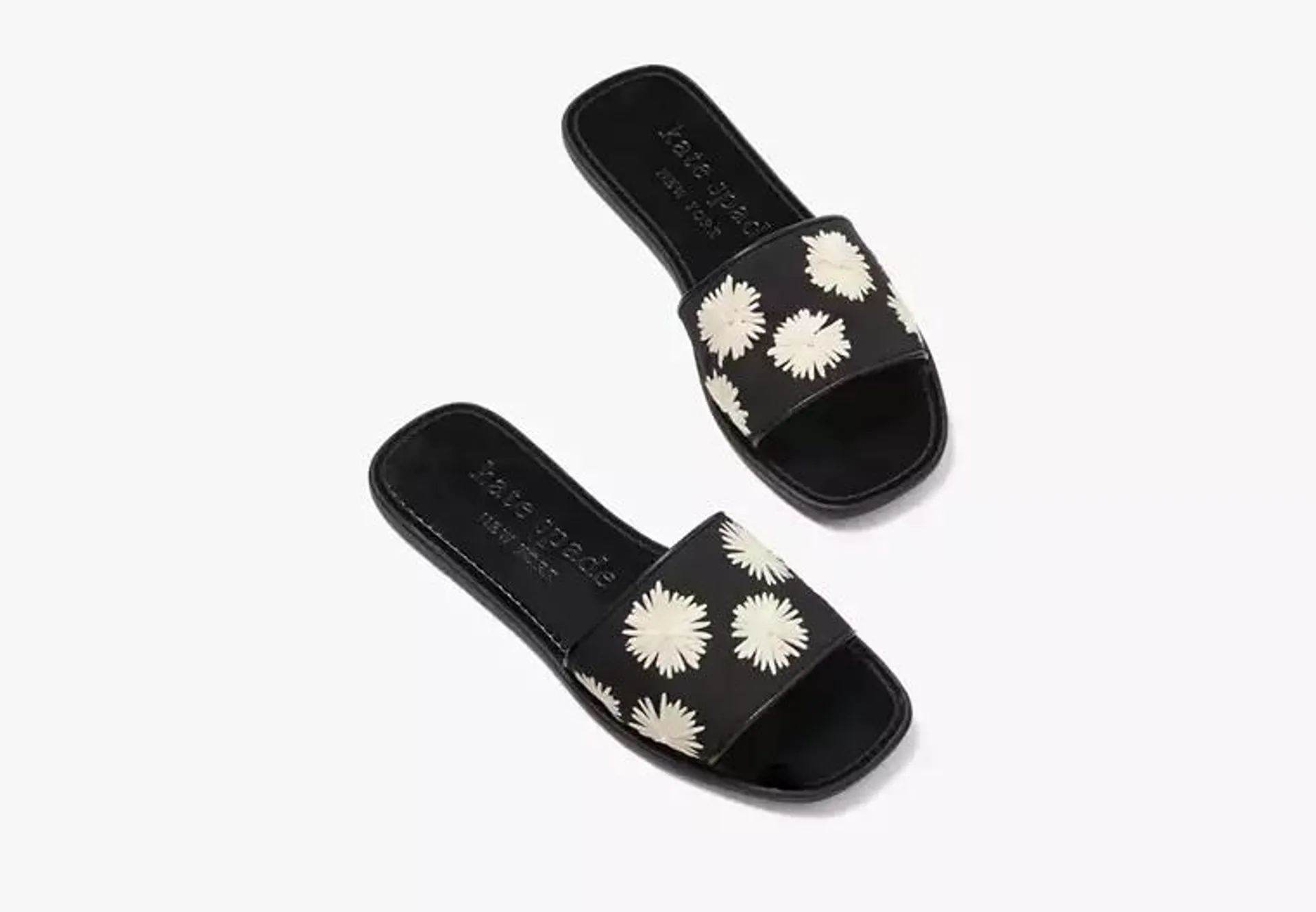 Lauren Pom Pom Floral Slide Sandals