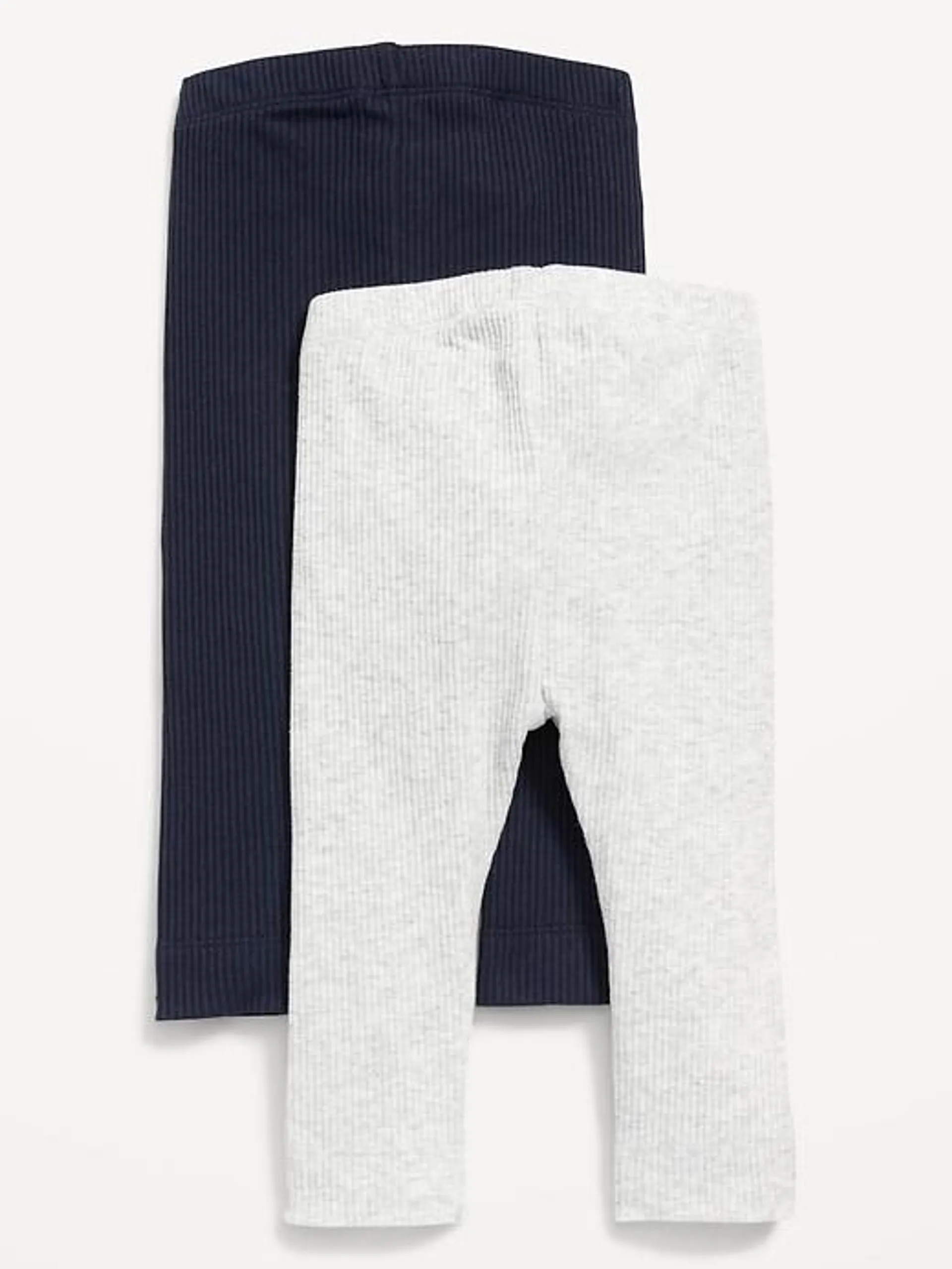 2-Pack Unisex Rib-Knit Leggings for Baby