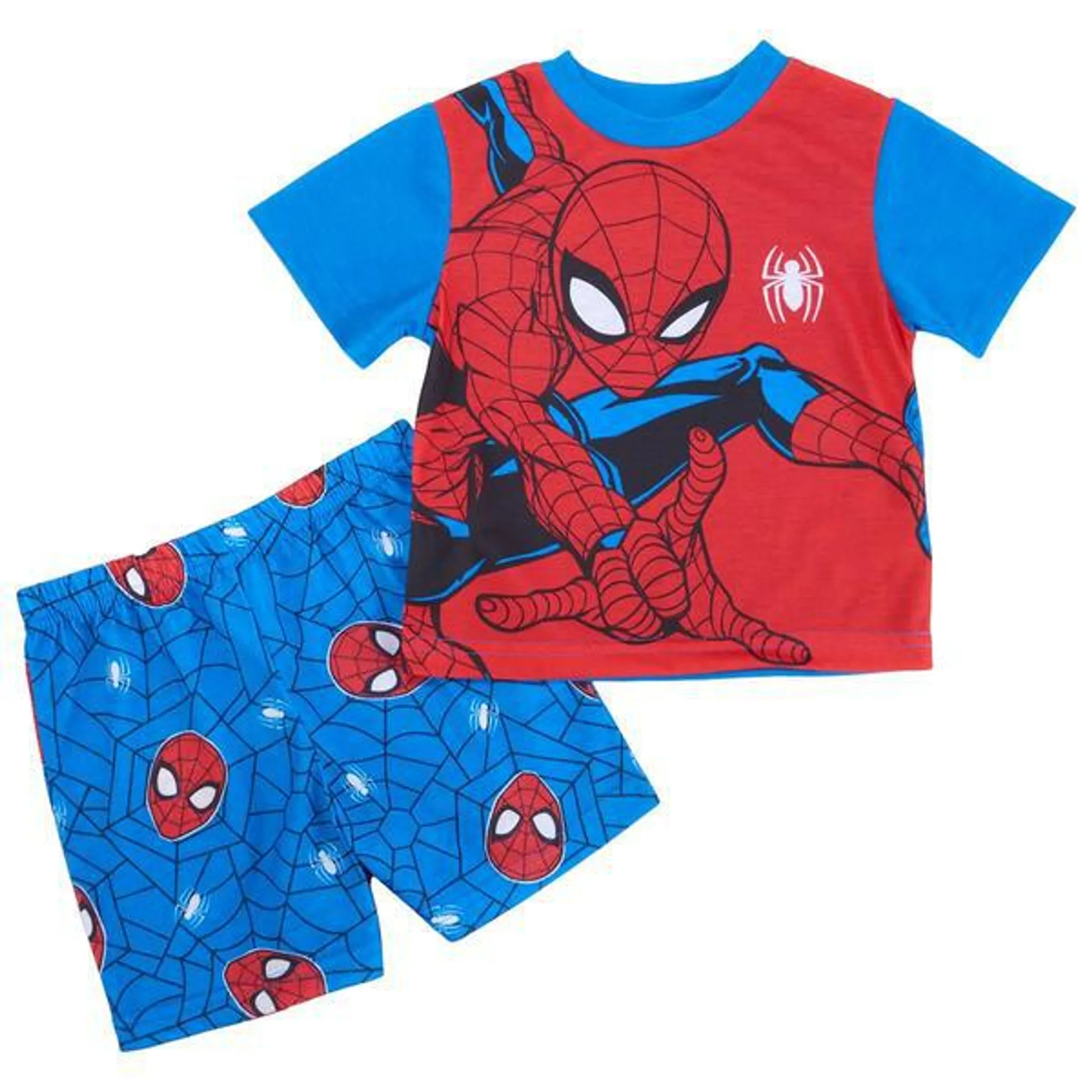 Toddler Boy Spider-Man Web Shorts Pajama Set
