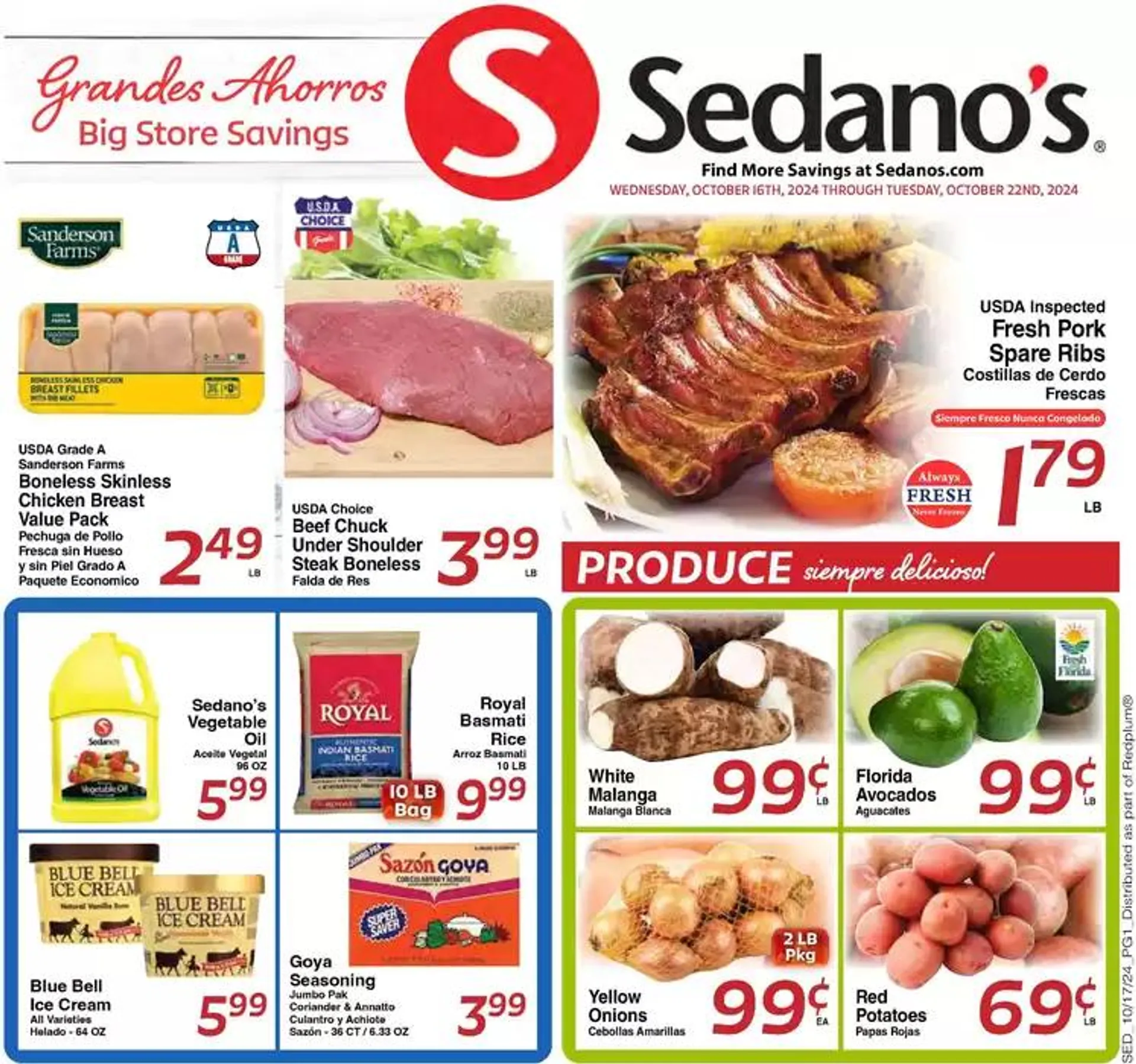 Weekly ad Sedano's weekly ad from October 16 to October 22 2024 - Page 1