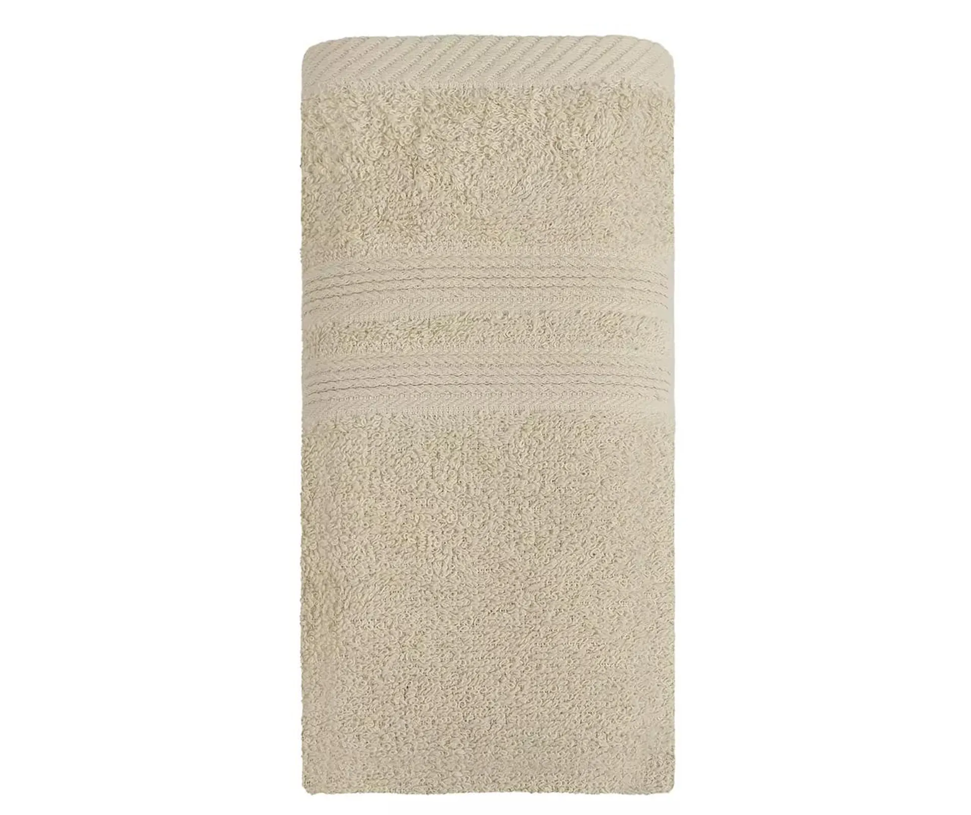 Arctic Wolf Ivory Double-Band Turkish Cotton Hand Towel