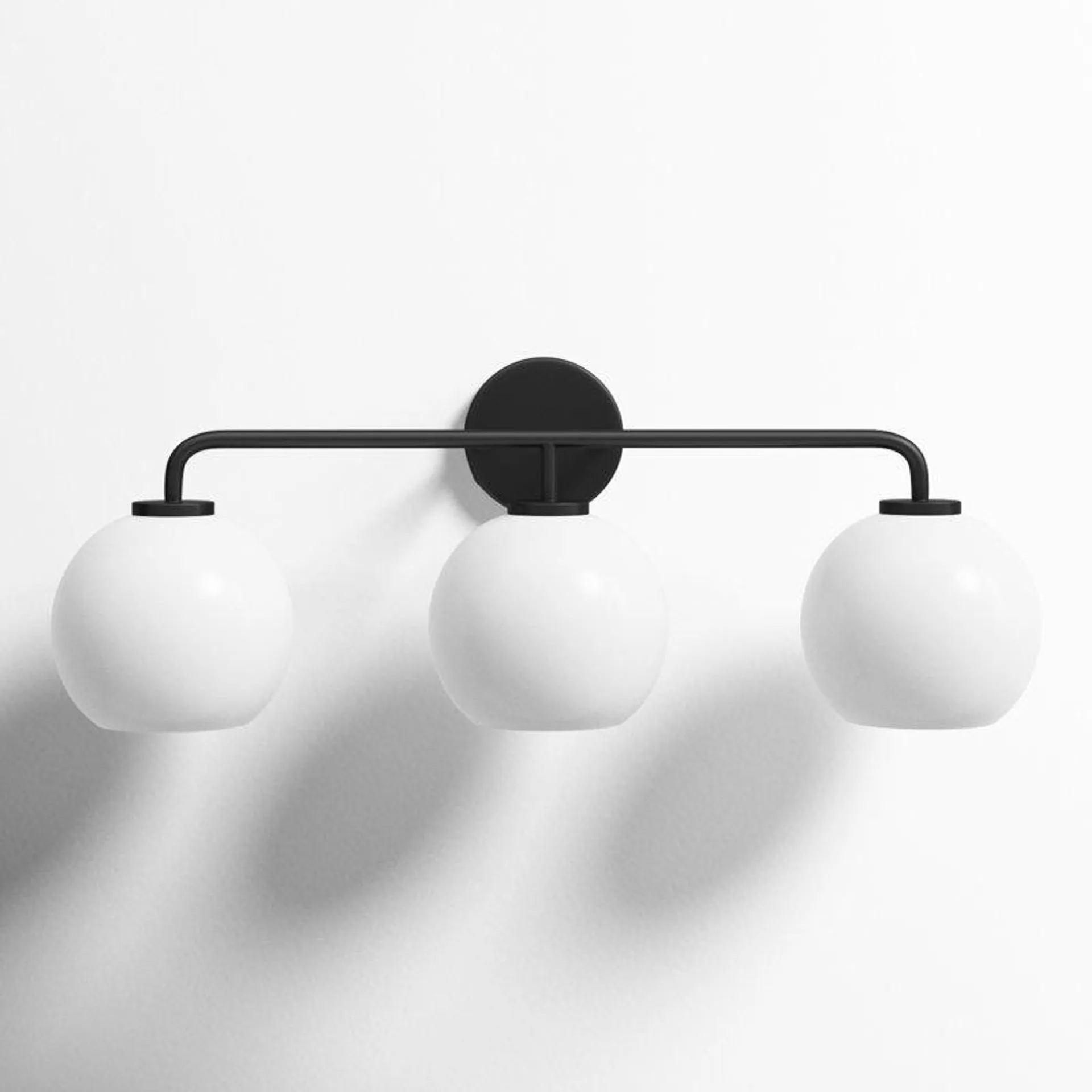 Midnight Black Childerley 3 Light Dimmable Vanity Light