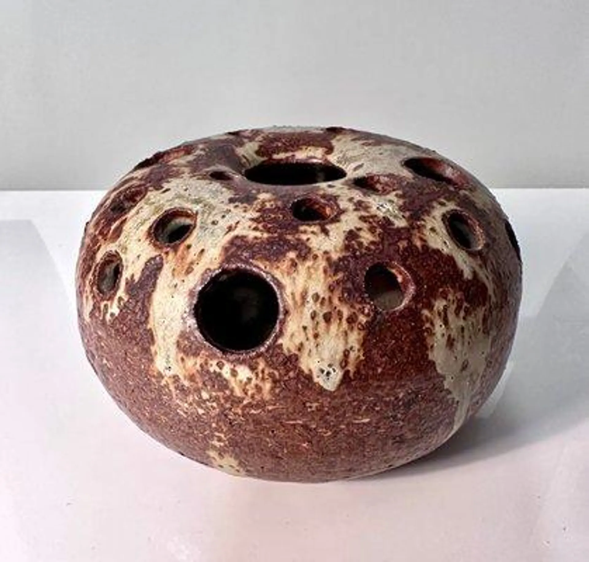 Brutalist Glazed Studio Ceramic Art Vase by Søren Visby, 1970s