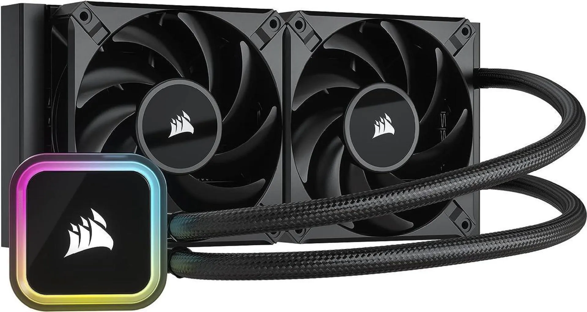 Corsair iCUE H100i RGB Elite Liquid CPU Cooler (16 Dynamic RGB LEDs, 120mm AF Elite Series FDB Fans, 240mm Radiator, iCUE Software Compatible, LGA 1851,1700, 1200, 115X, 2066, and AM4 Sockets) Black