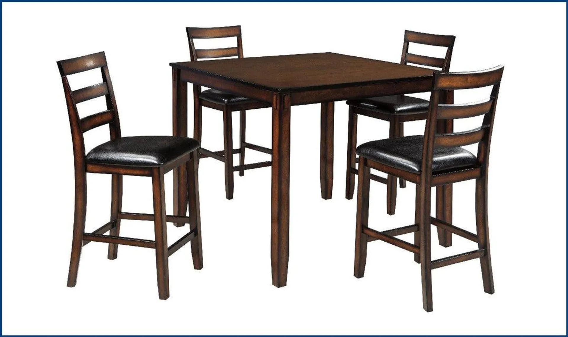 Modern Heritage Coviar 4-Seater Dining Sets in Brown Finish