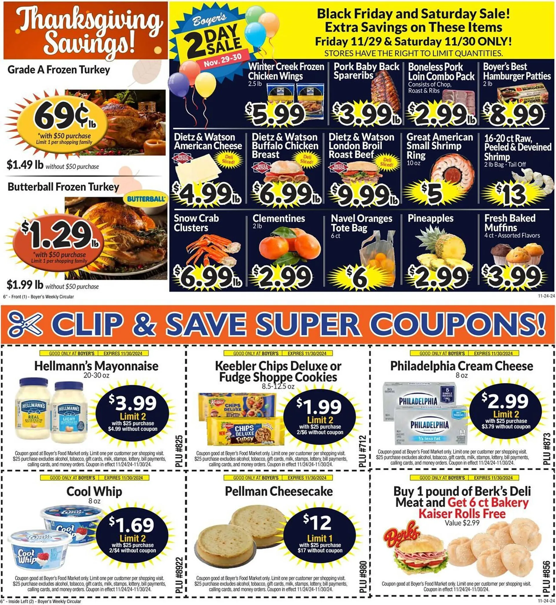 Boyers Food Markets Weekly Ad - 1