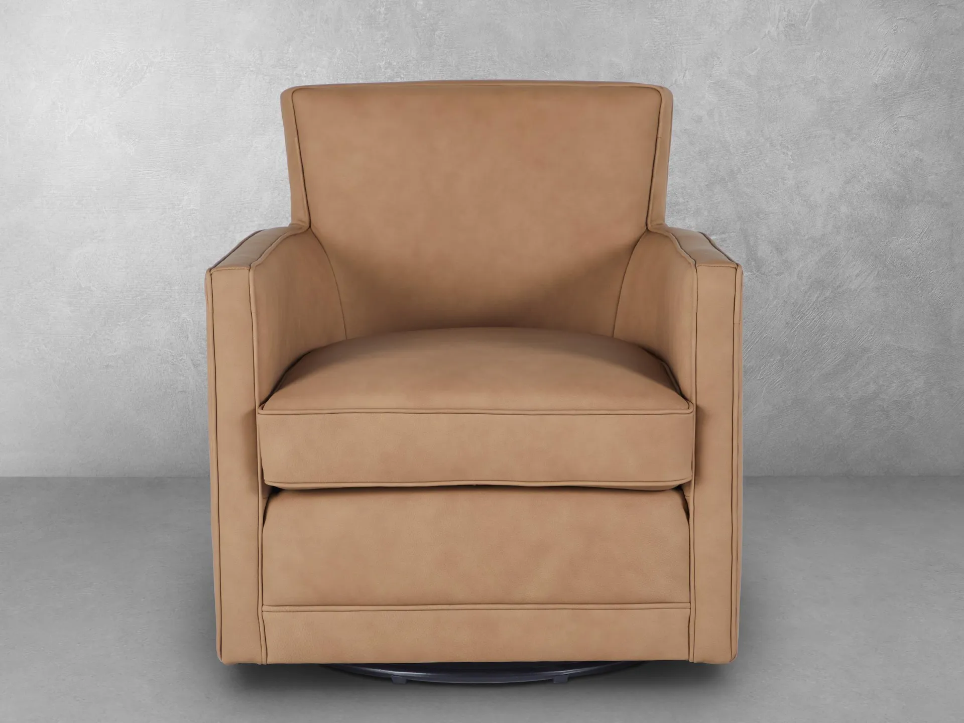 Clyde Nubuck Leather Swivel Chair