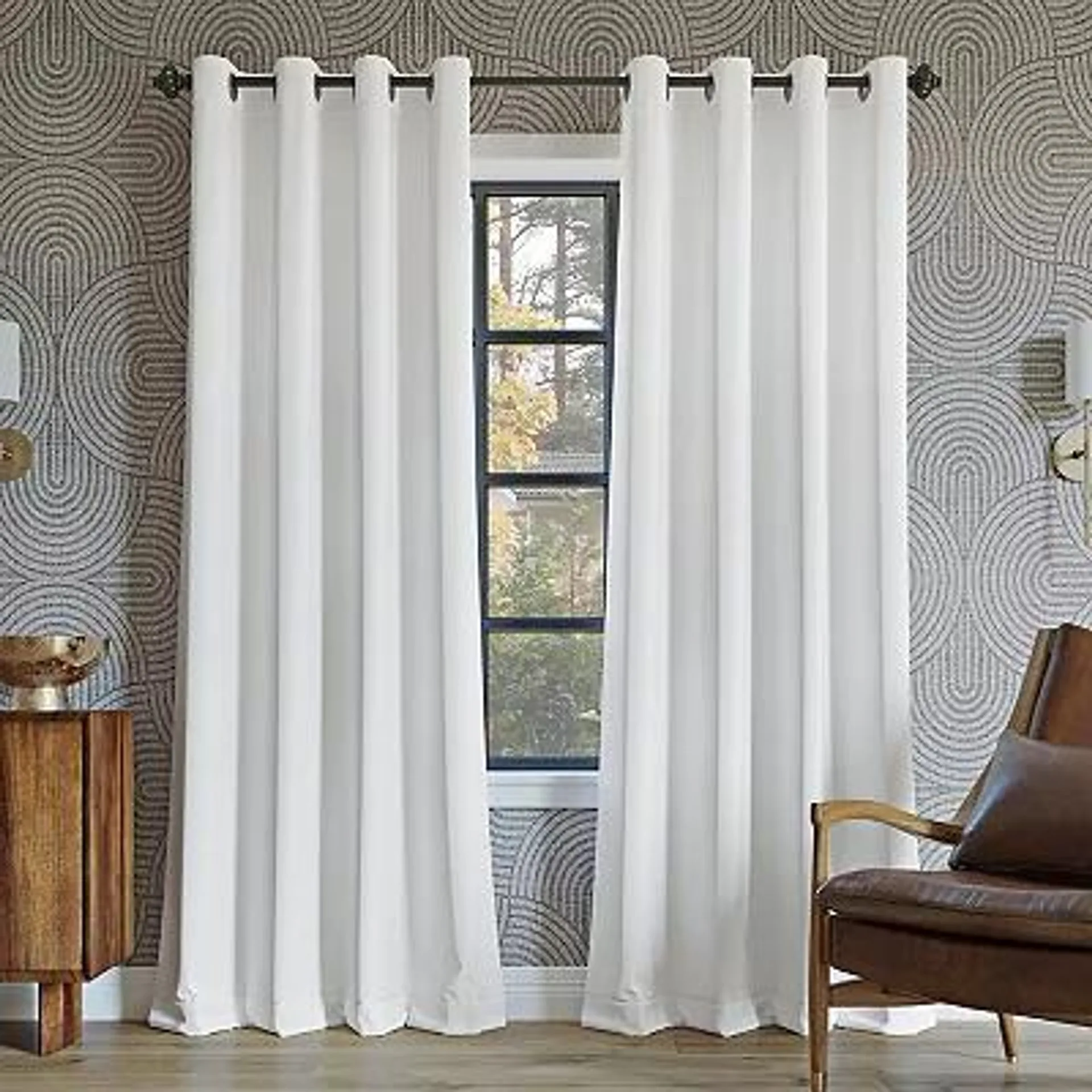 Sun Zero Oslo 100% Blackout Theater Grade Solid Grommet Single Curtain Panel