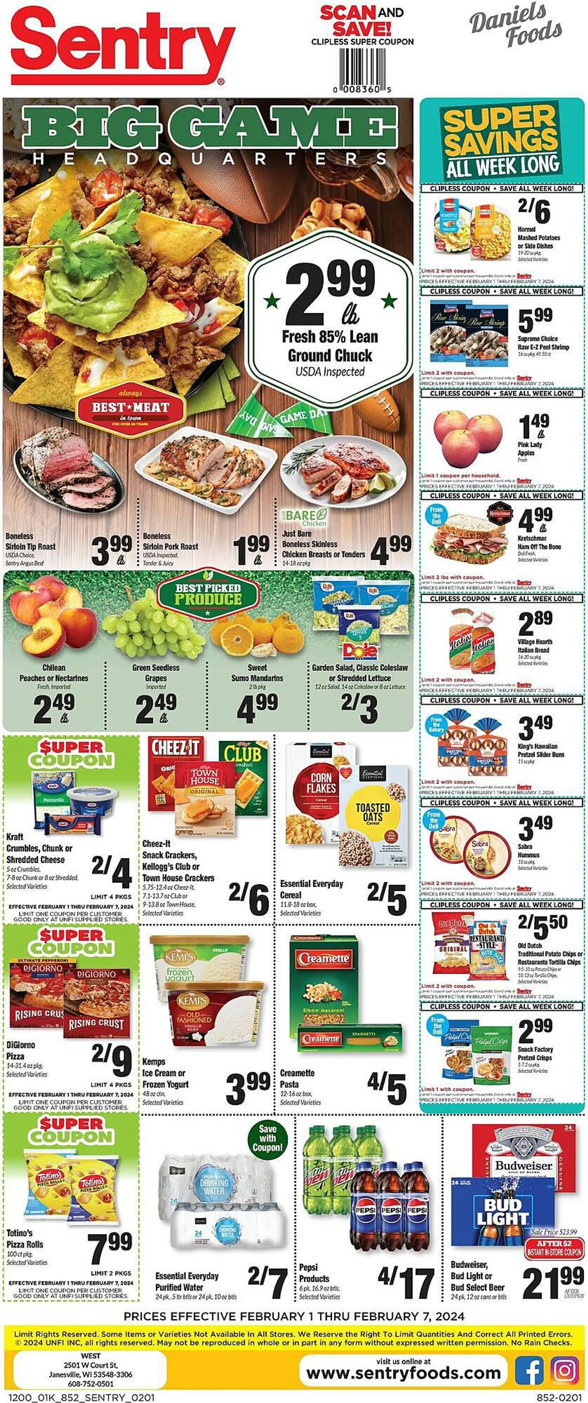 Weekly ad Sentry Weekly Ad from February 1 to February 7 2024 - Page 1