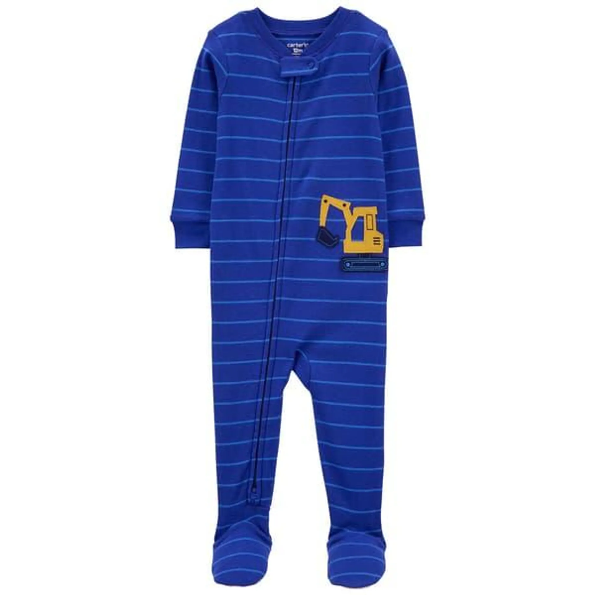 Toddler Boy Carter’s® Construction Stripe Fleece Sleeper