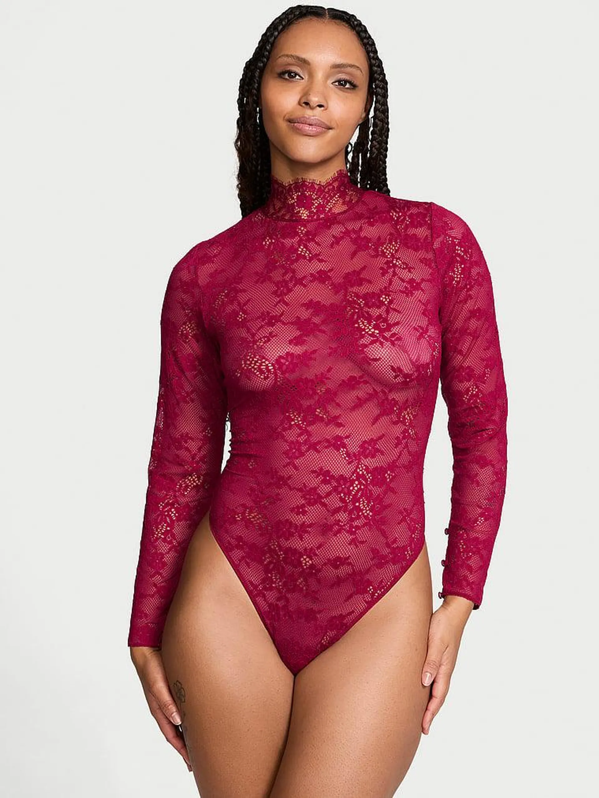 Lace Long-Sleeve Bodysuit