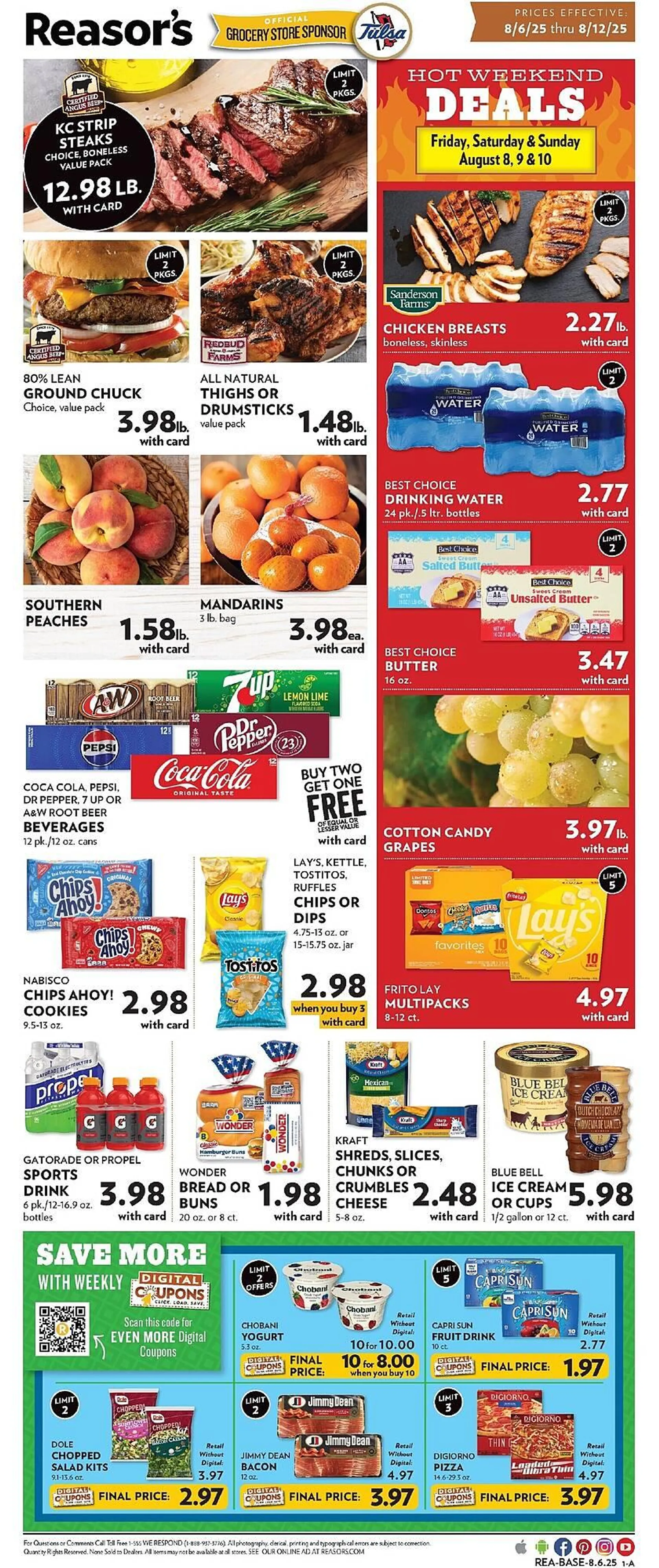 Weekly ad Reasors Weekly Ad from August 6 to August 12 2025 - Page 1