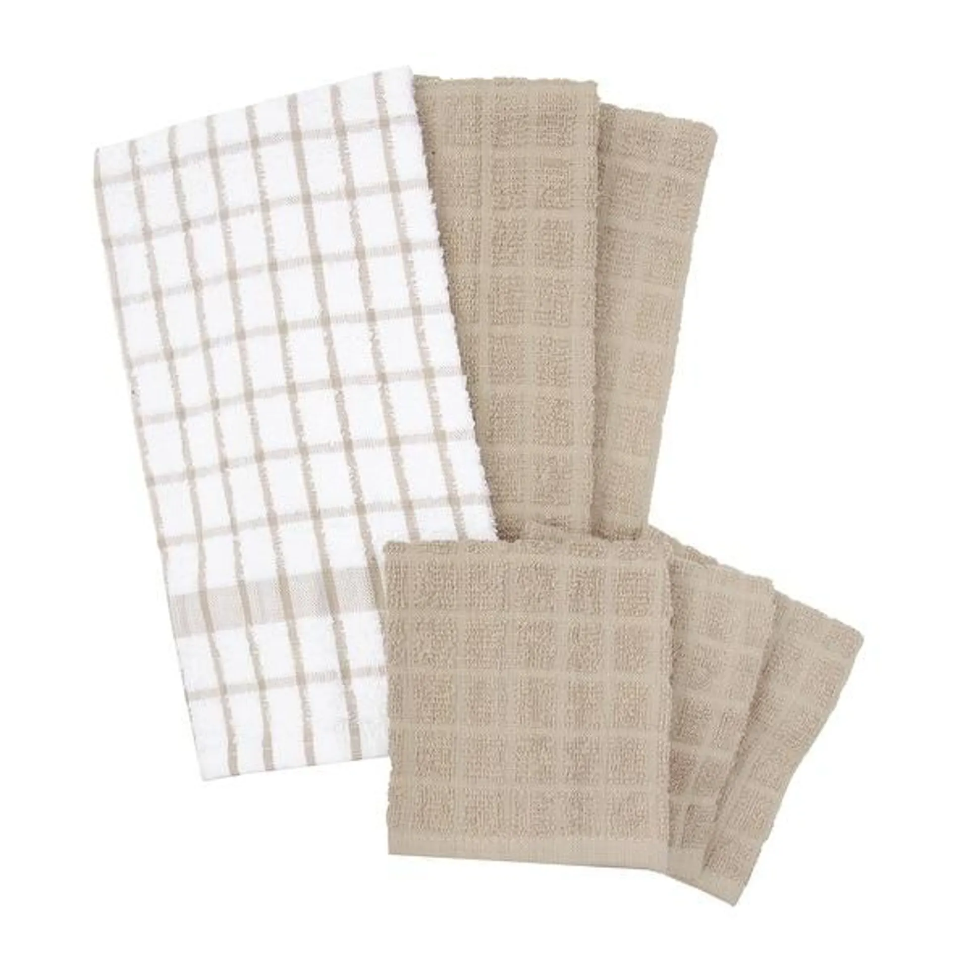 RITZ Cotton Kitchen Towels and Dish Cloths (Set of 3 Towels/ 3 Cloths)