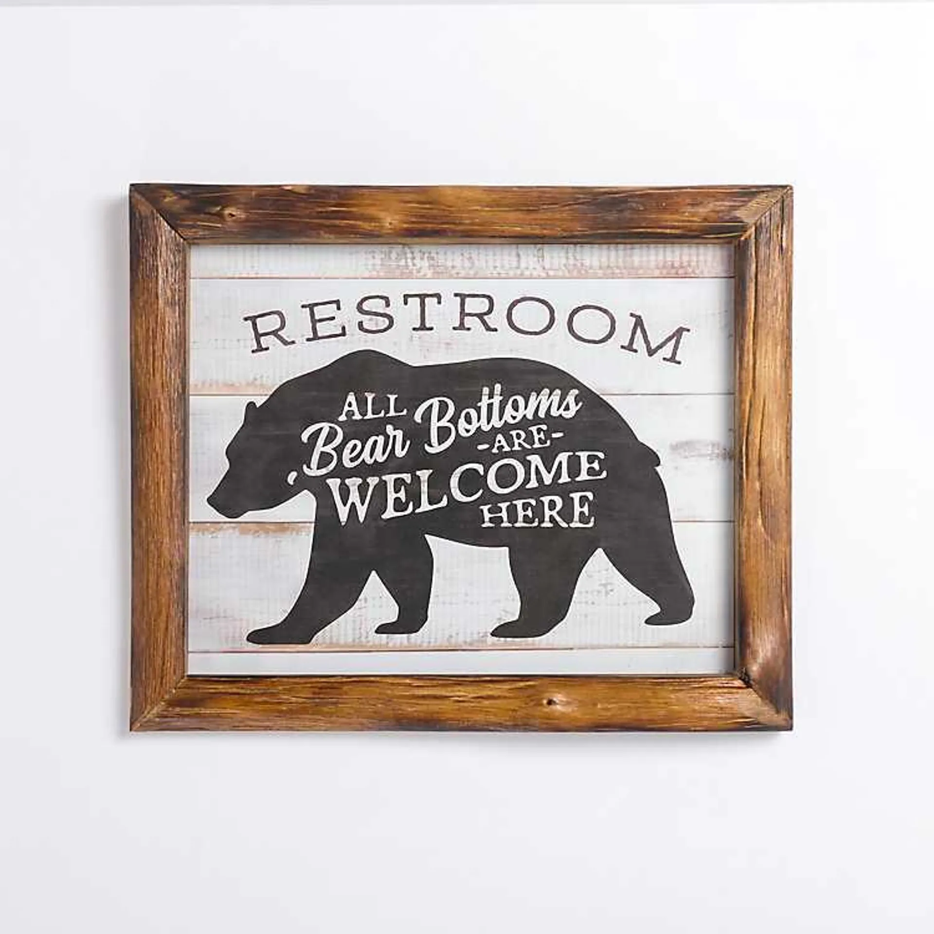 Bear Bottoms Framed Wall Plaque