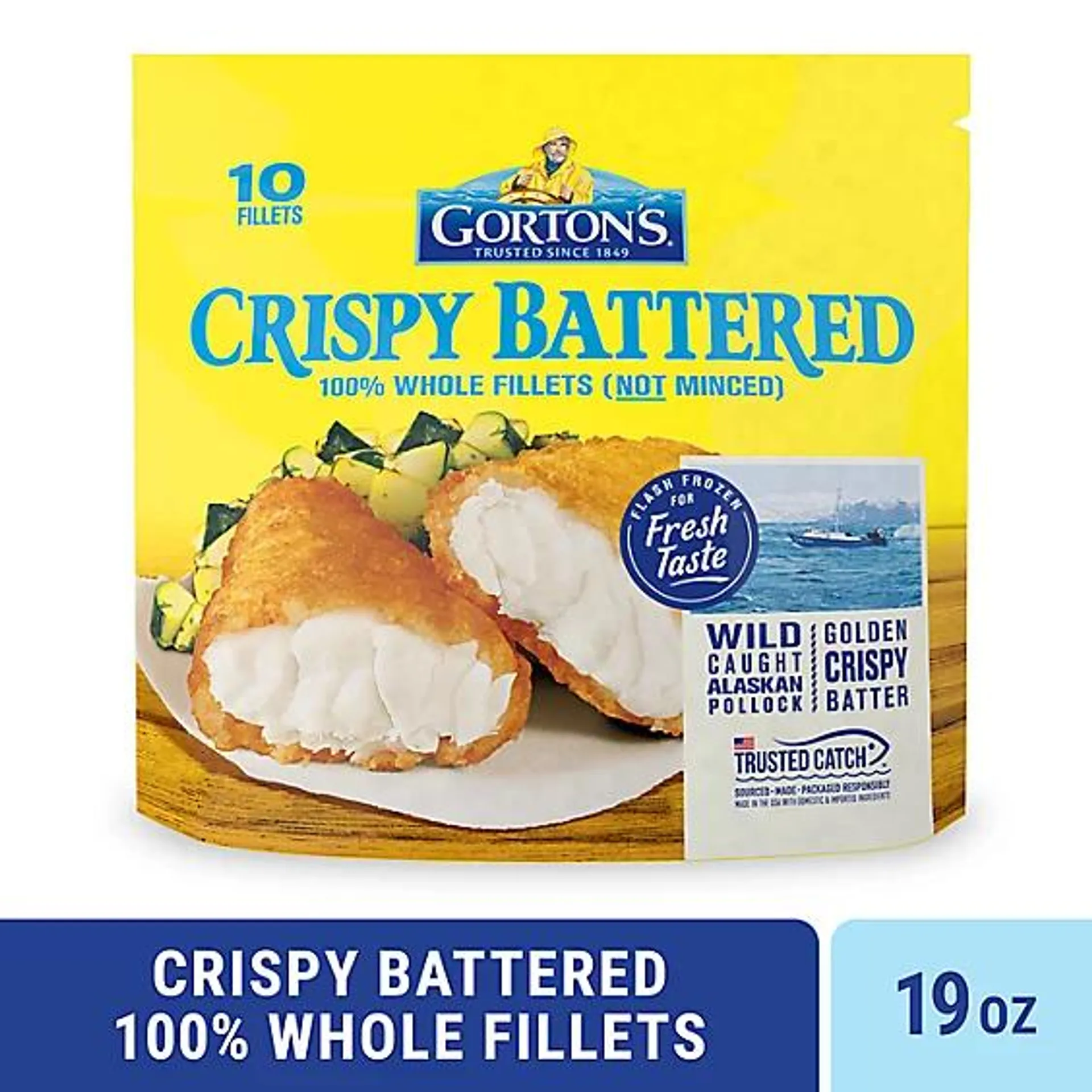 Gorton's Crispy Battered Fish Fillets Bag - 10 Count