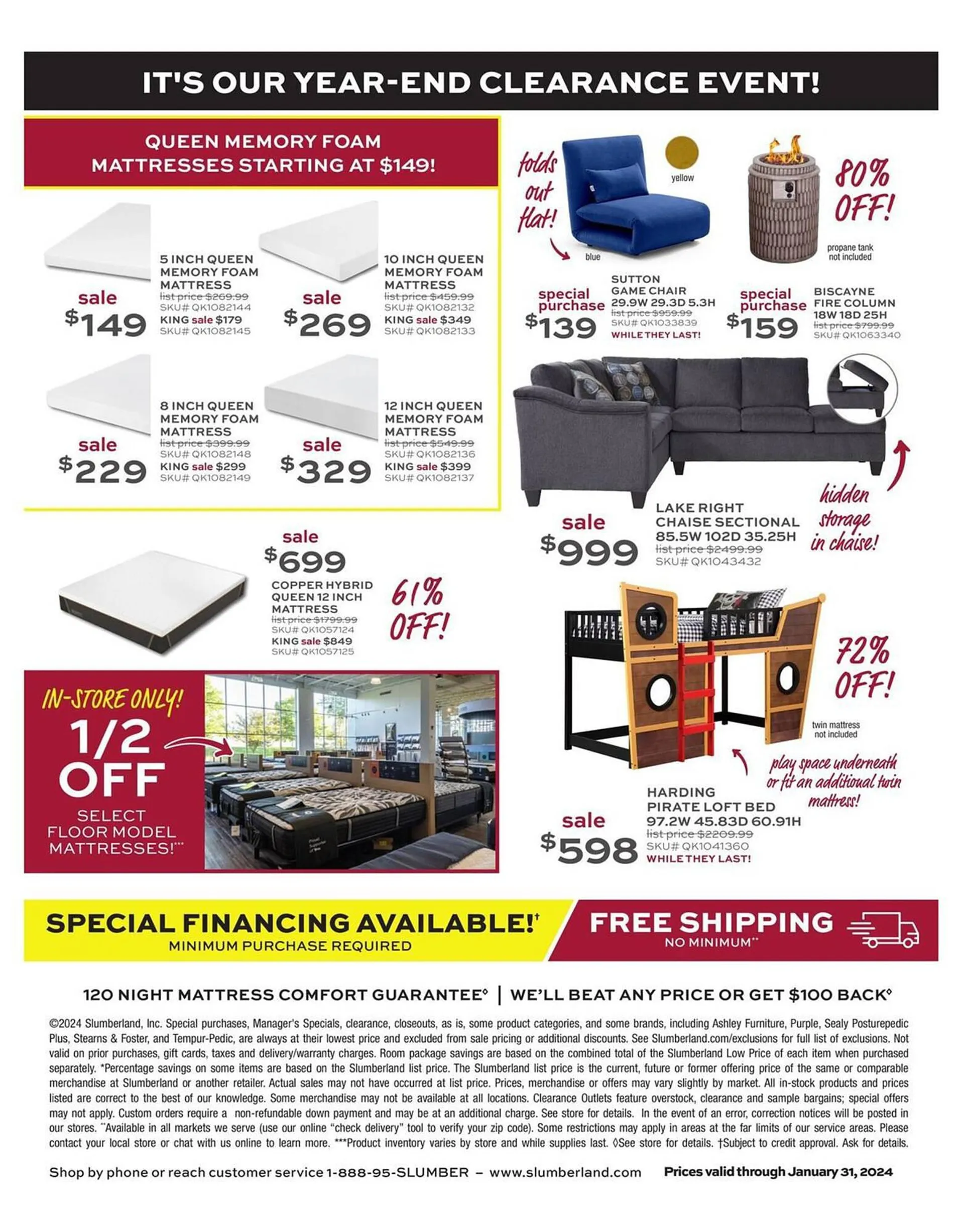 Weekly ad Slumberland Furniture Weekly Ad from January 5 to January 31 2024 - Page 2