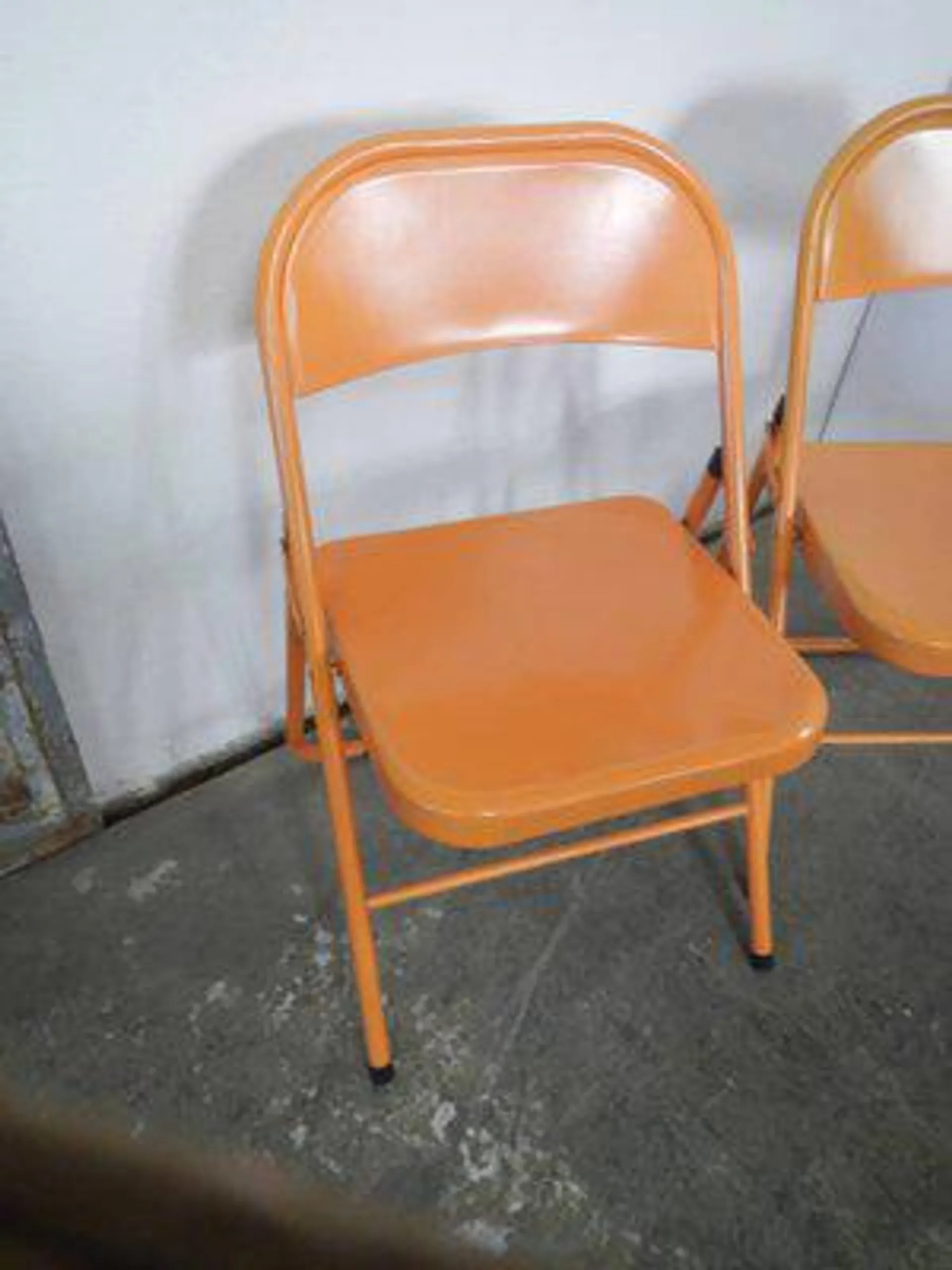 Metal Folding Chairs, 1970s, Set of 3