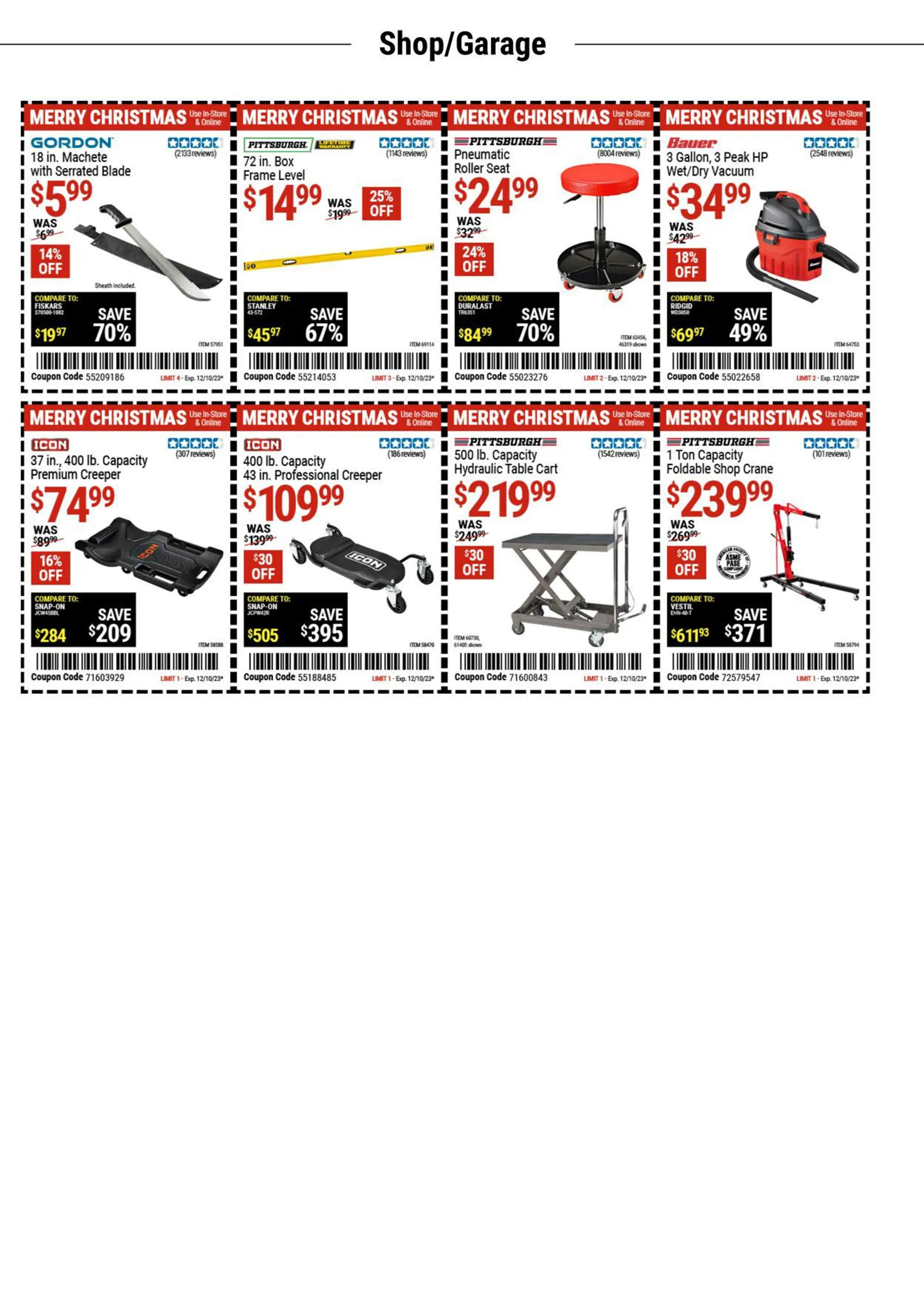 Weekly ad Harbor Freight from December 5 to December 18 2023 - Page 10