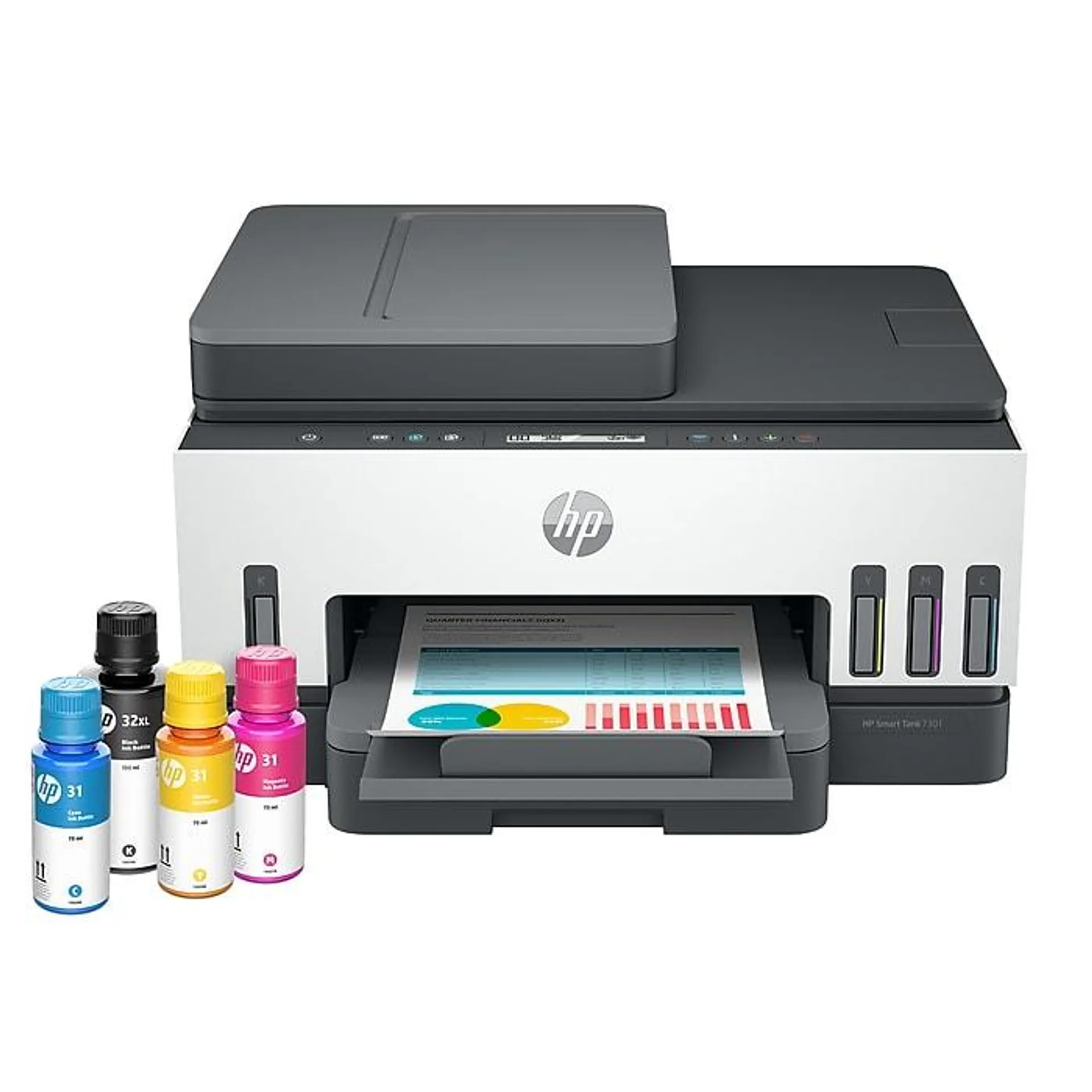 HP Smart Tank 7301 Wireless All-in-One Color Ink Tank Printer Scanner Copier,