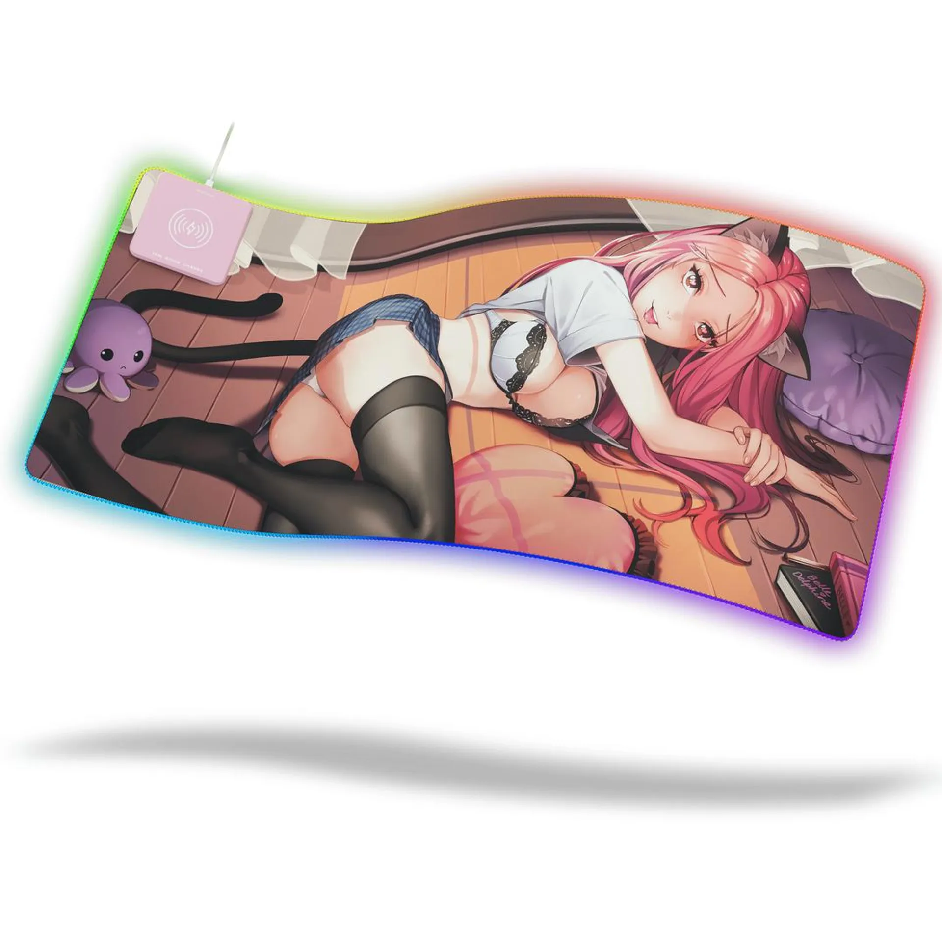 Belle Delphine P1 Kitty Cat RGB Mousepad - XL