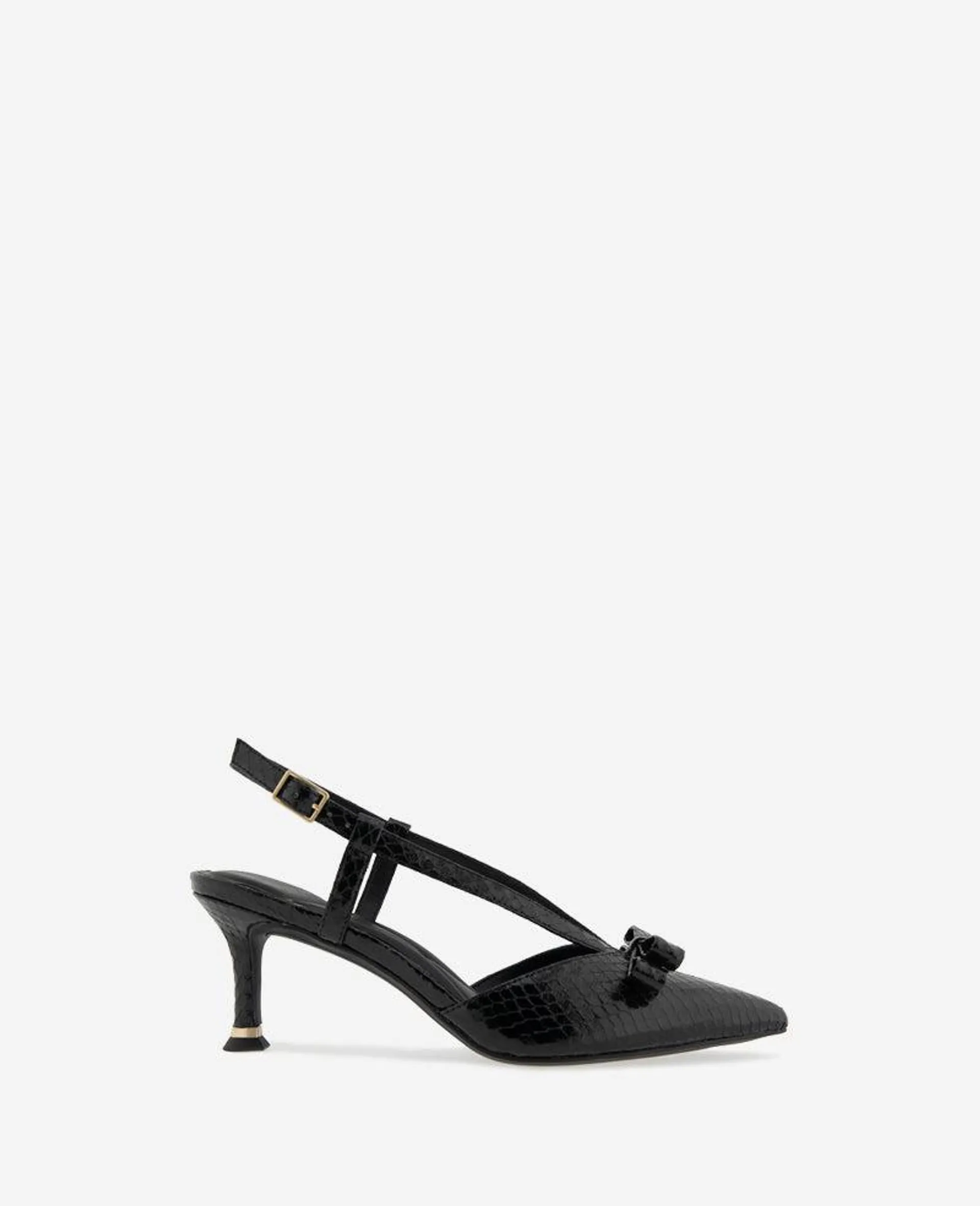 Umayra Snake Slingback Kitten Heel