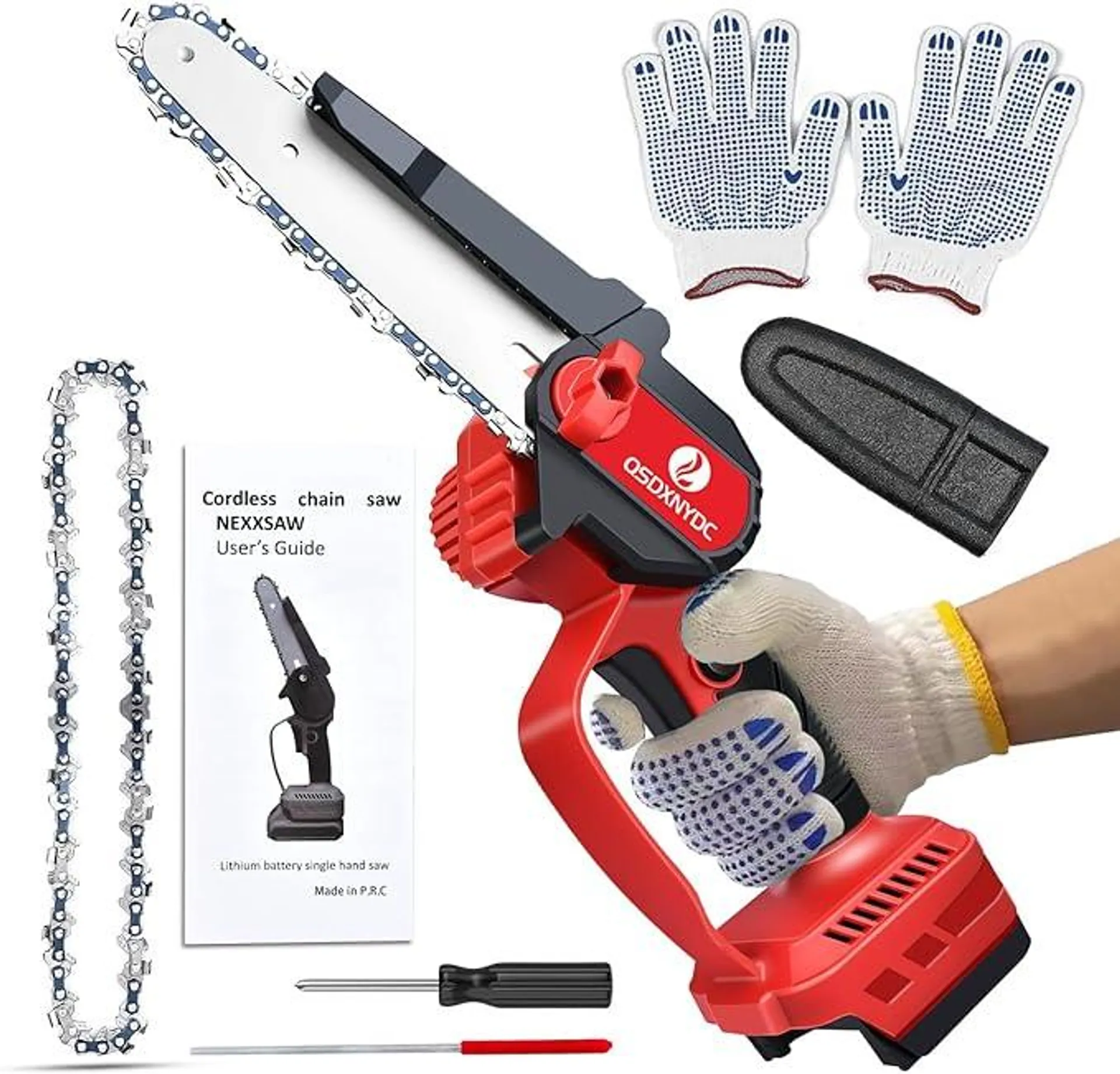 Cordless Mini Chainsaw 6 Inch for Milwaukee 18V M18 (No Battery), Brushless Portable Electric Chain Saw Tool for M18, Small Handheld Chainsaw for Pruning Shear Branch Wood Cutting Tree Trimming