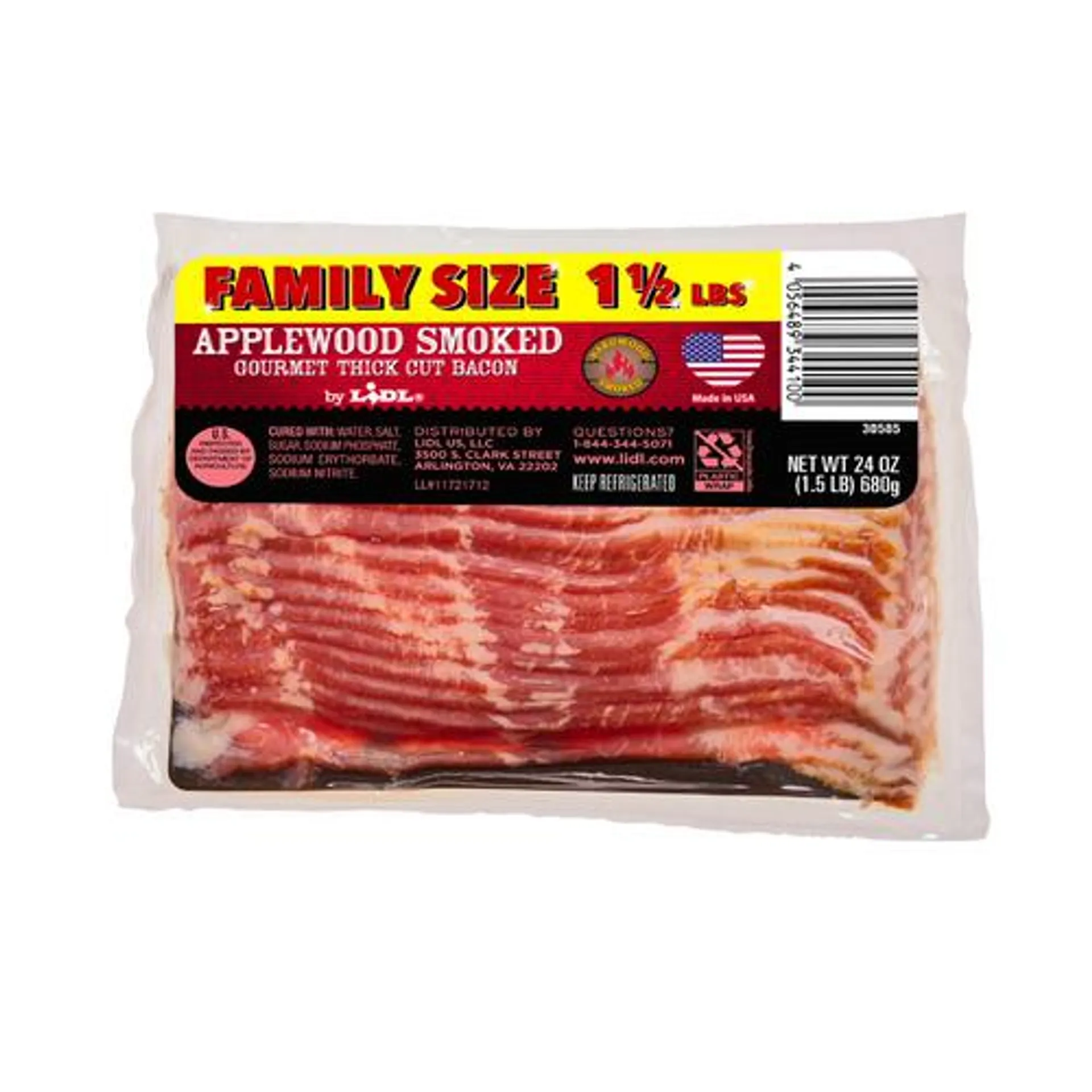 applewood smoked thick cut bacon, family size