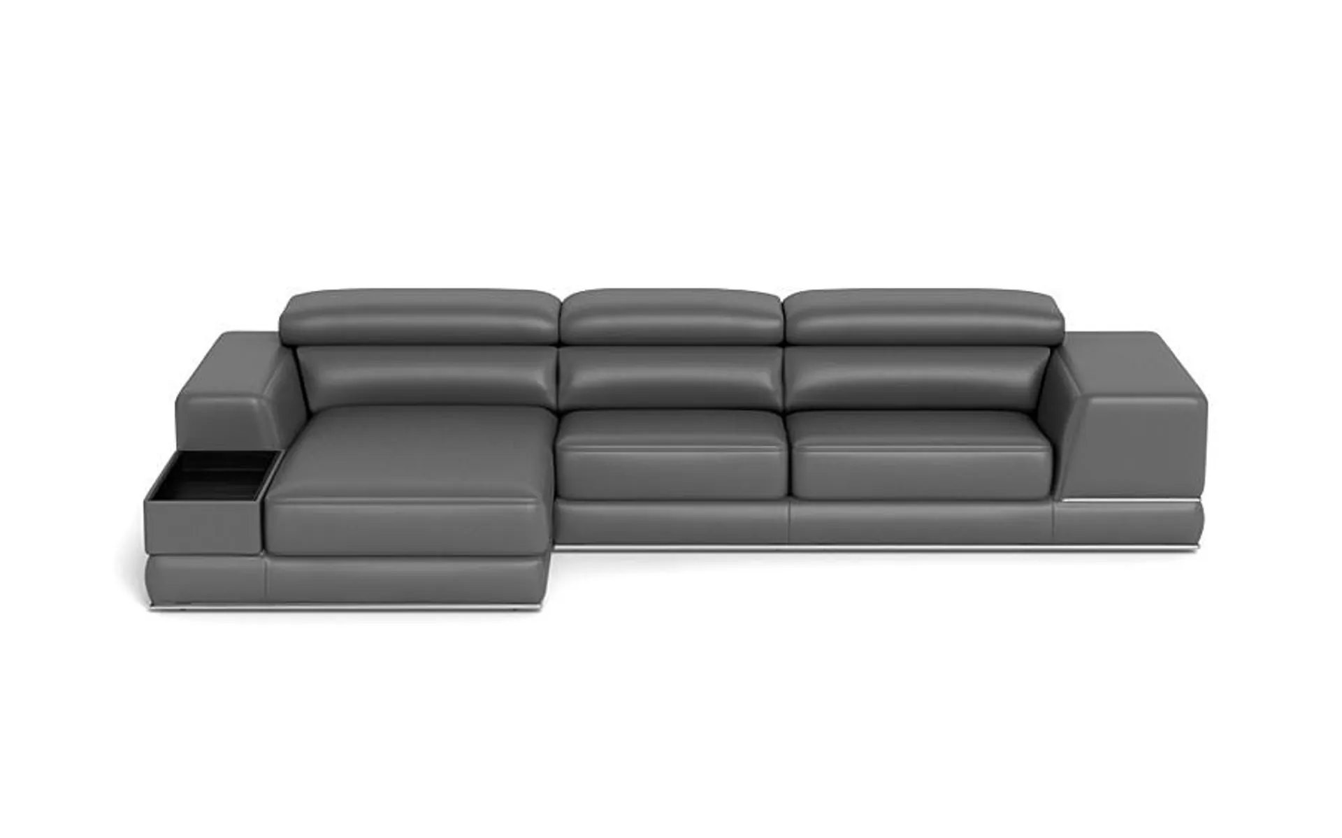 Lorenzo Left Sectional Sofa Elephant Gray