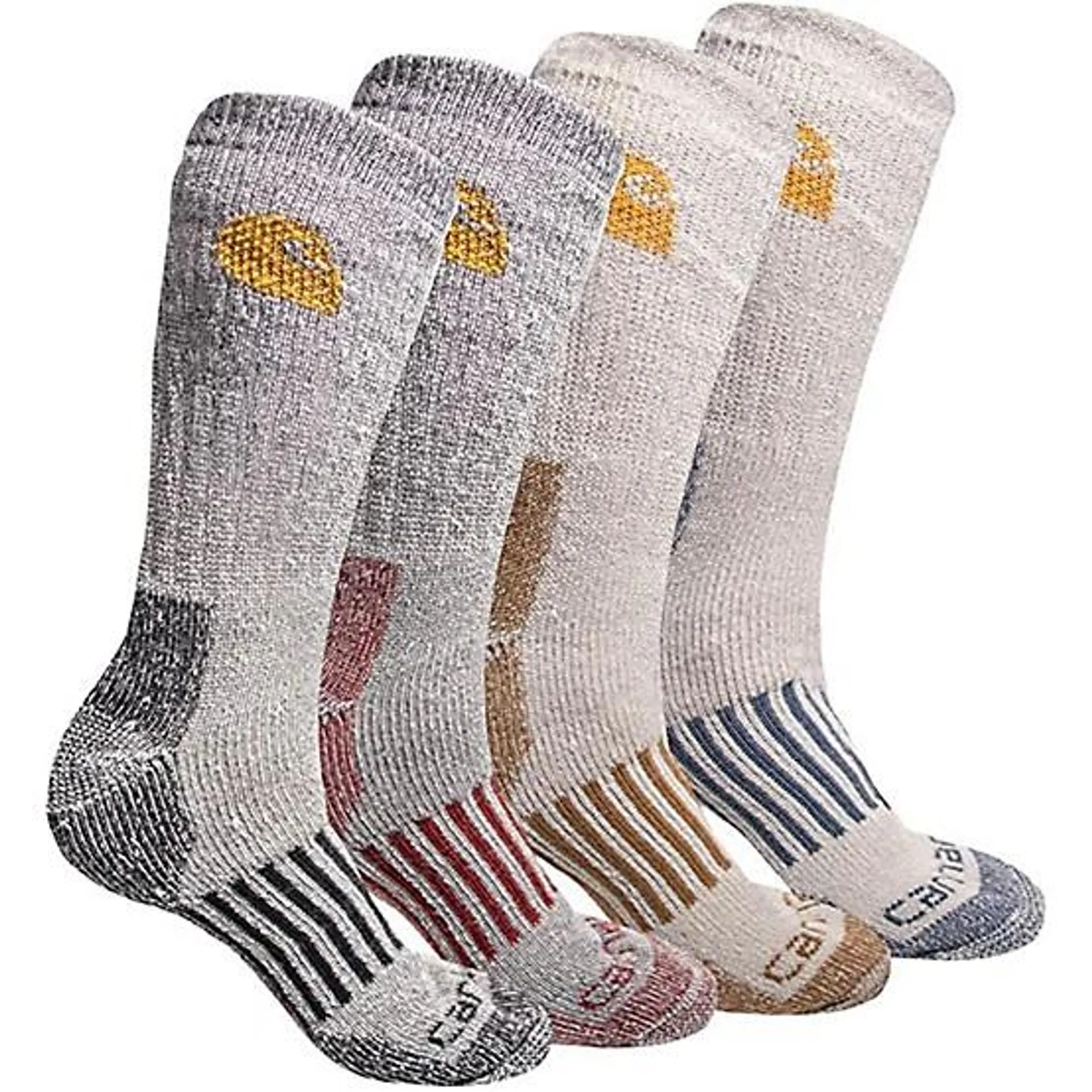 Men's Seasonal Wool-Blend Crew Socks, 4-Pairs