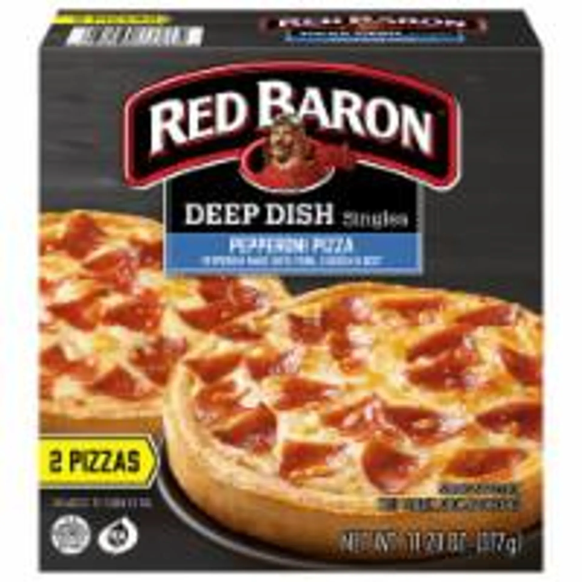 Red Baron Frozen Pizza Deep Dish Singles Pepperoni