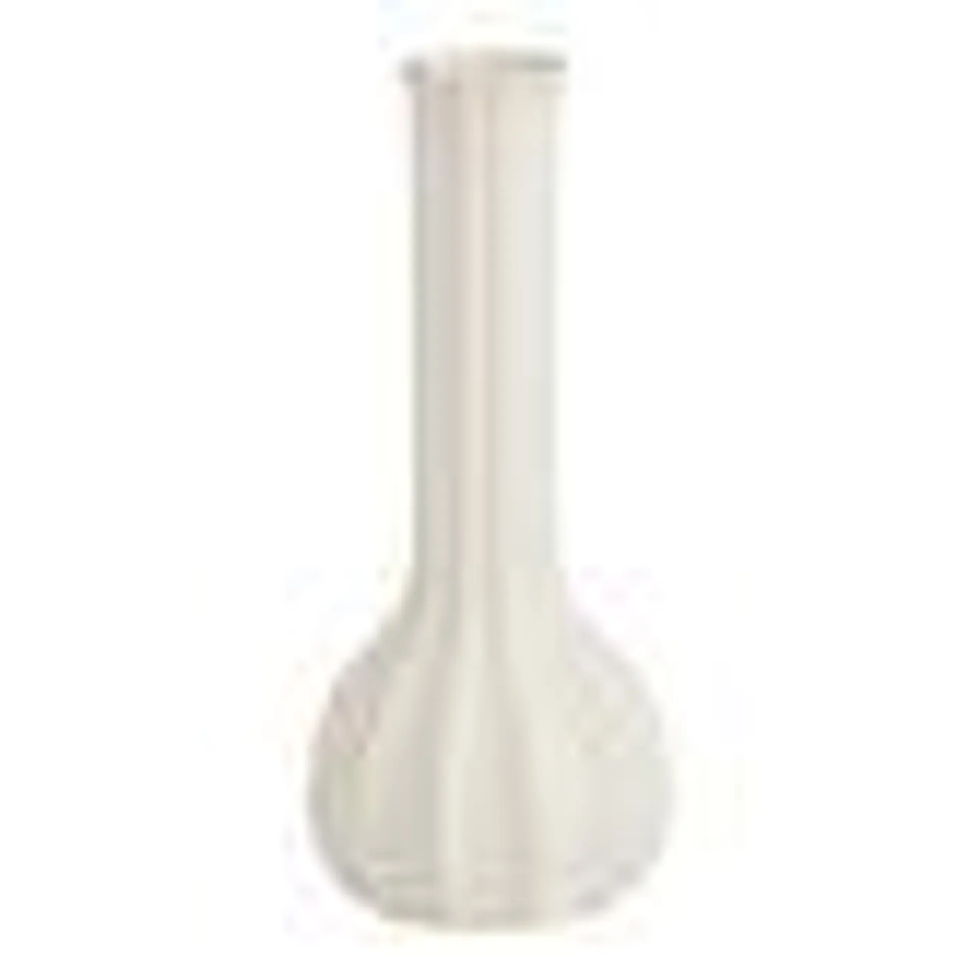 White Ceramic Fluted Long Neck Vase