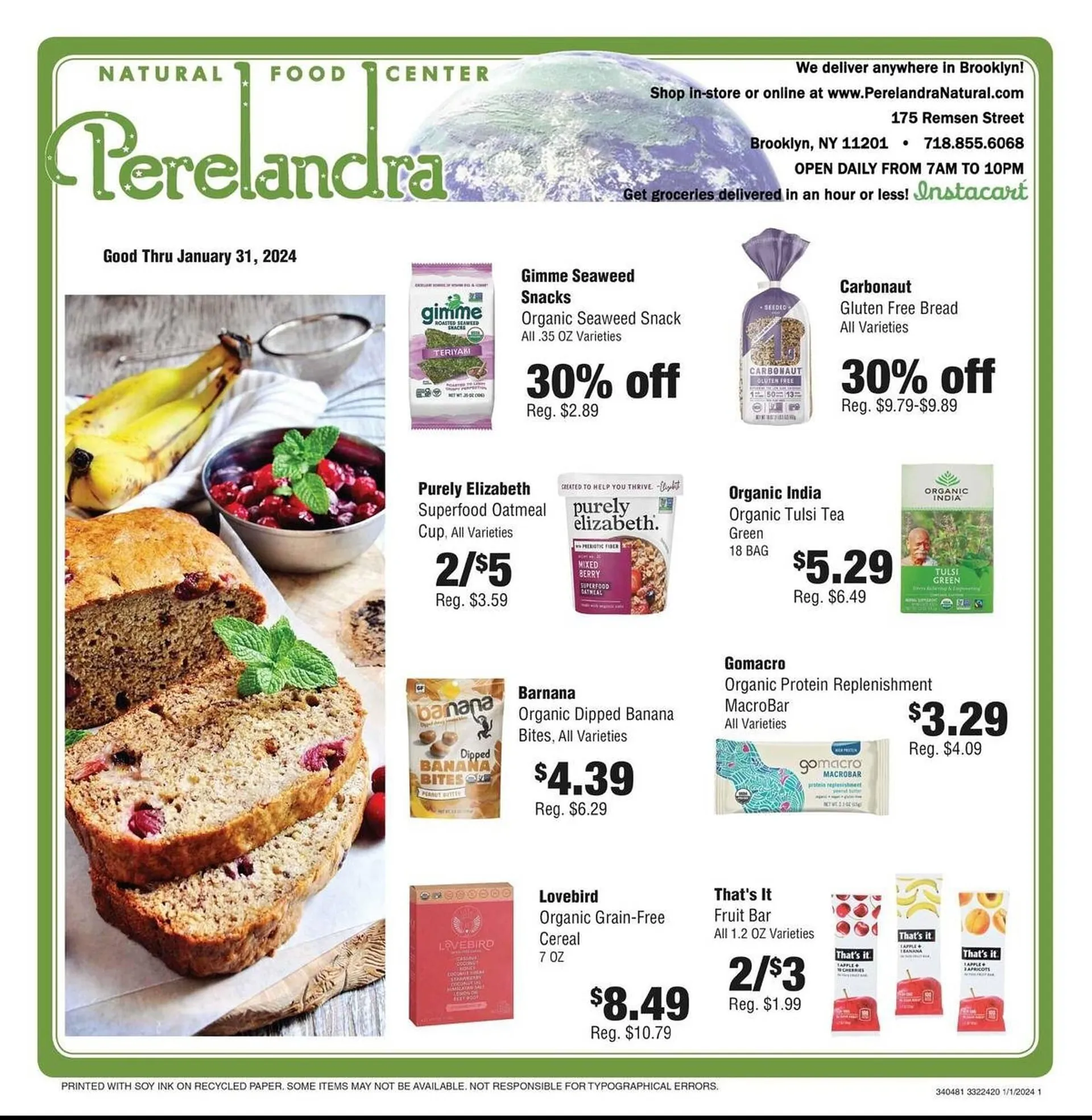 Weekly ad Perelandra Natural Food Center Weekly Ad from January 1 to January 31 2024 - Page 