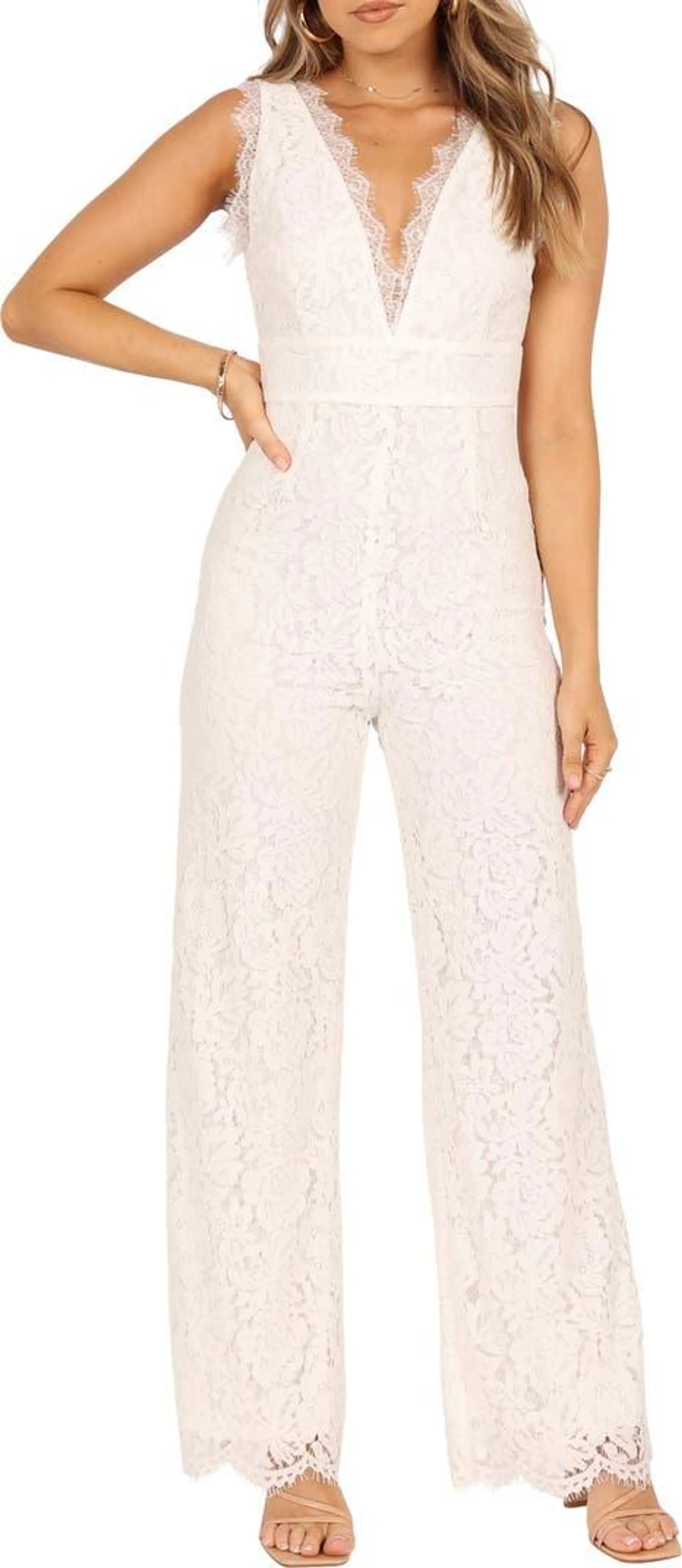 Eloise Cotton Blend Lace Jumpsuit