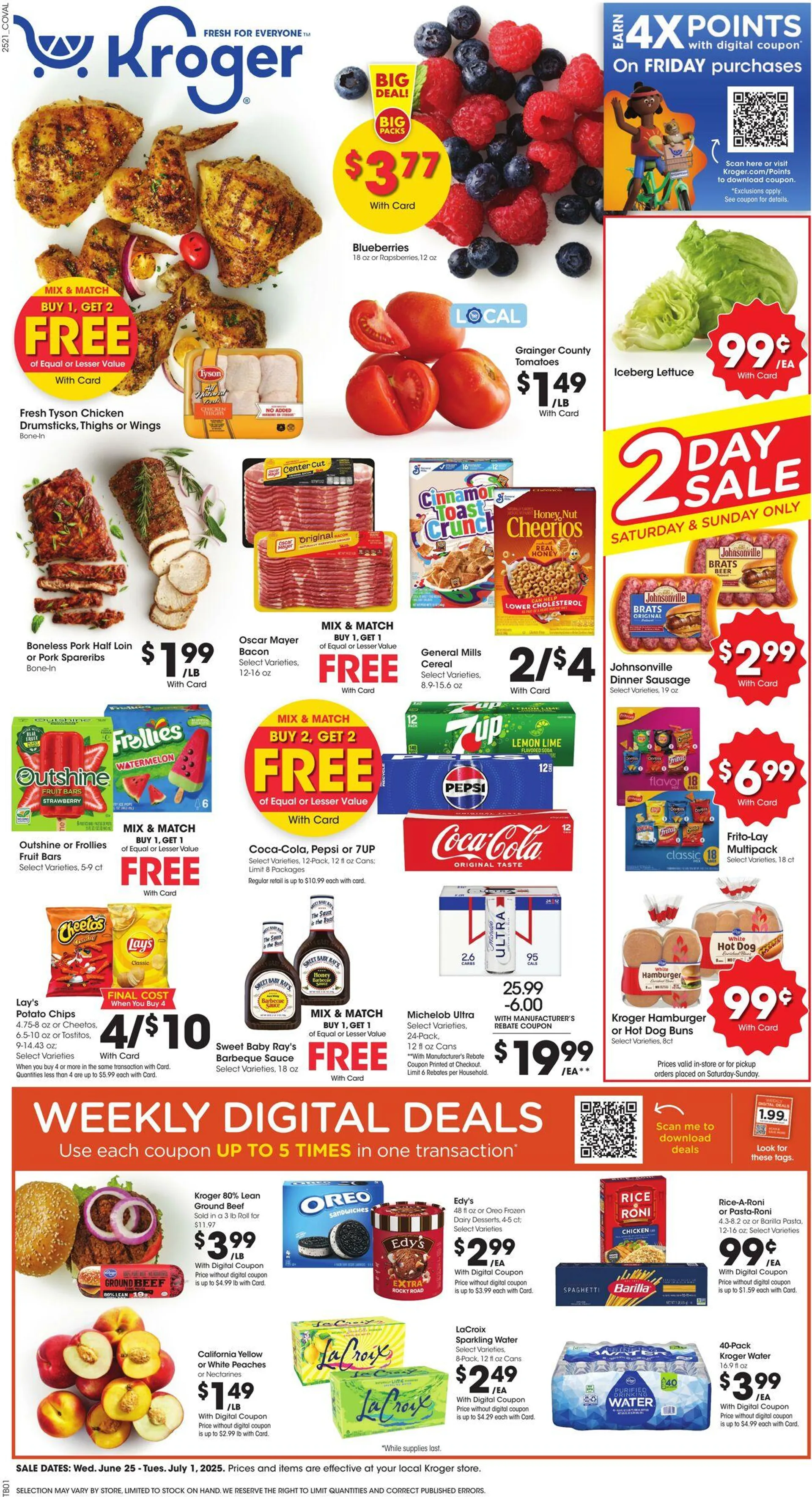 Weekly ad Kroger Current weekly ad from June 25 to July 1 2025 - Page 1